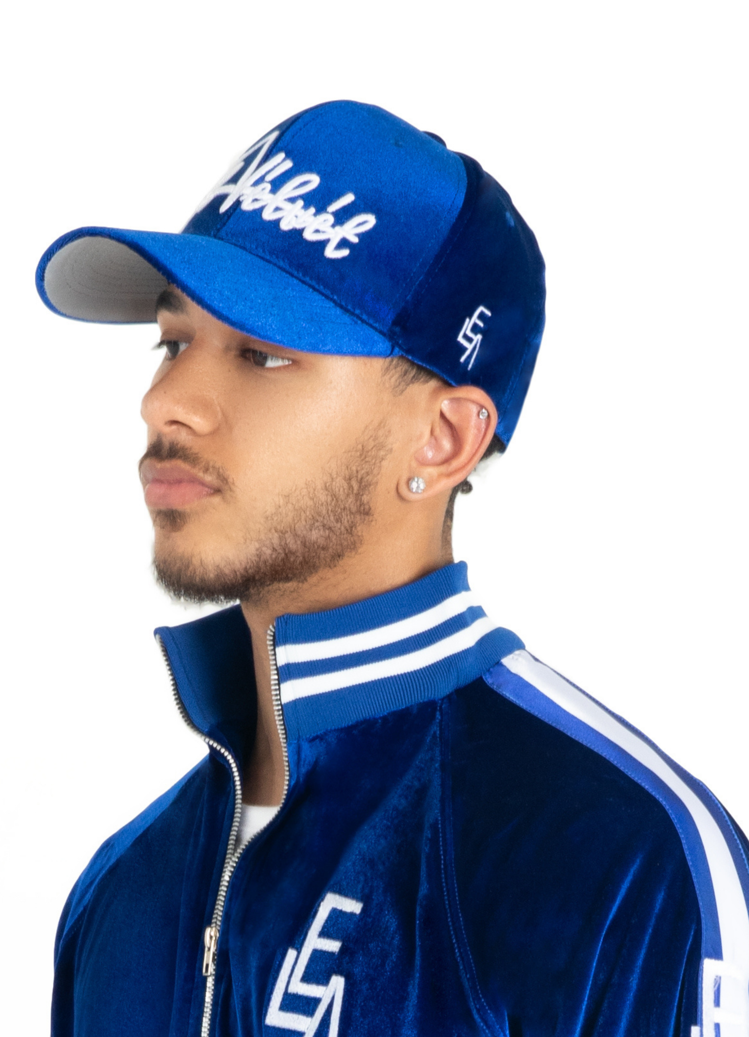 Royal Blue Velvet Cap