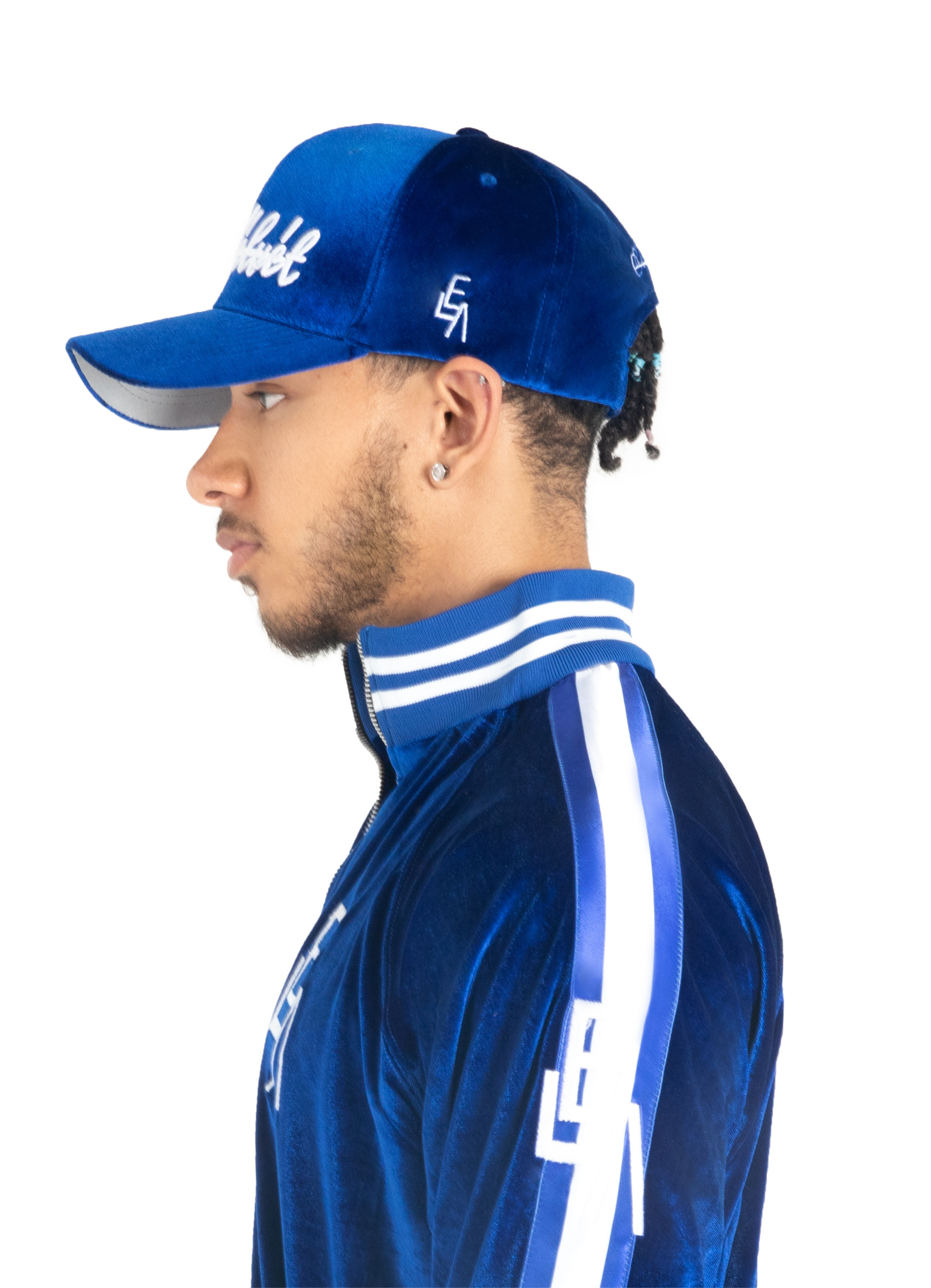 Royal Blue Velvet Cap