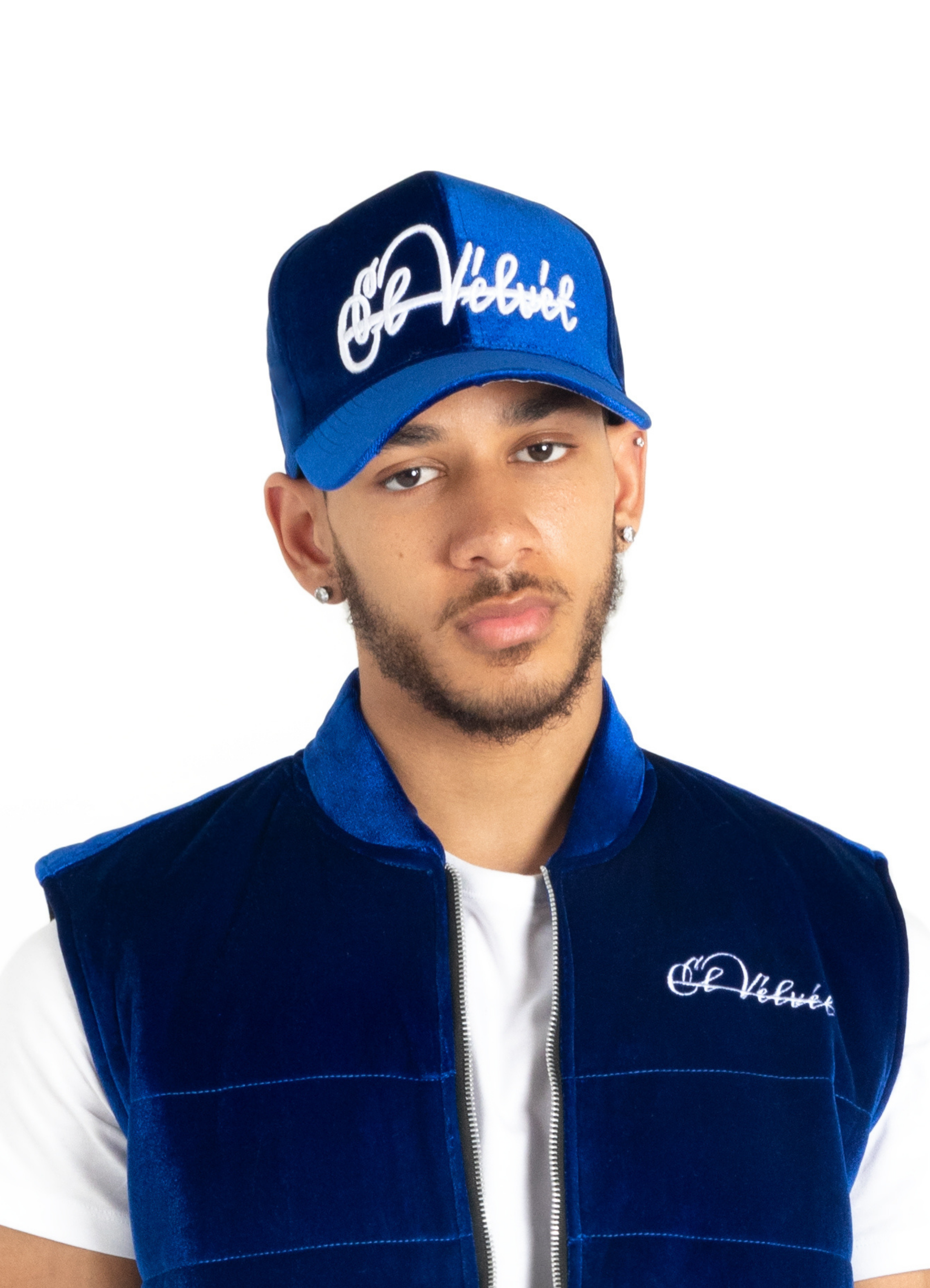 Royal Blue Velvet Cap