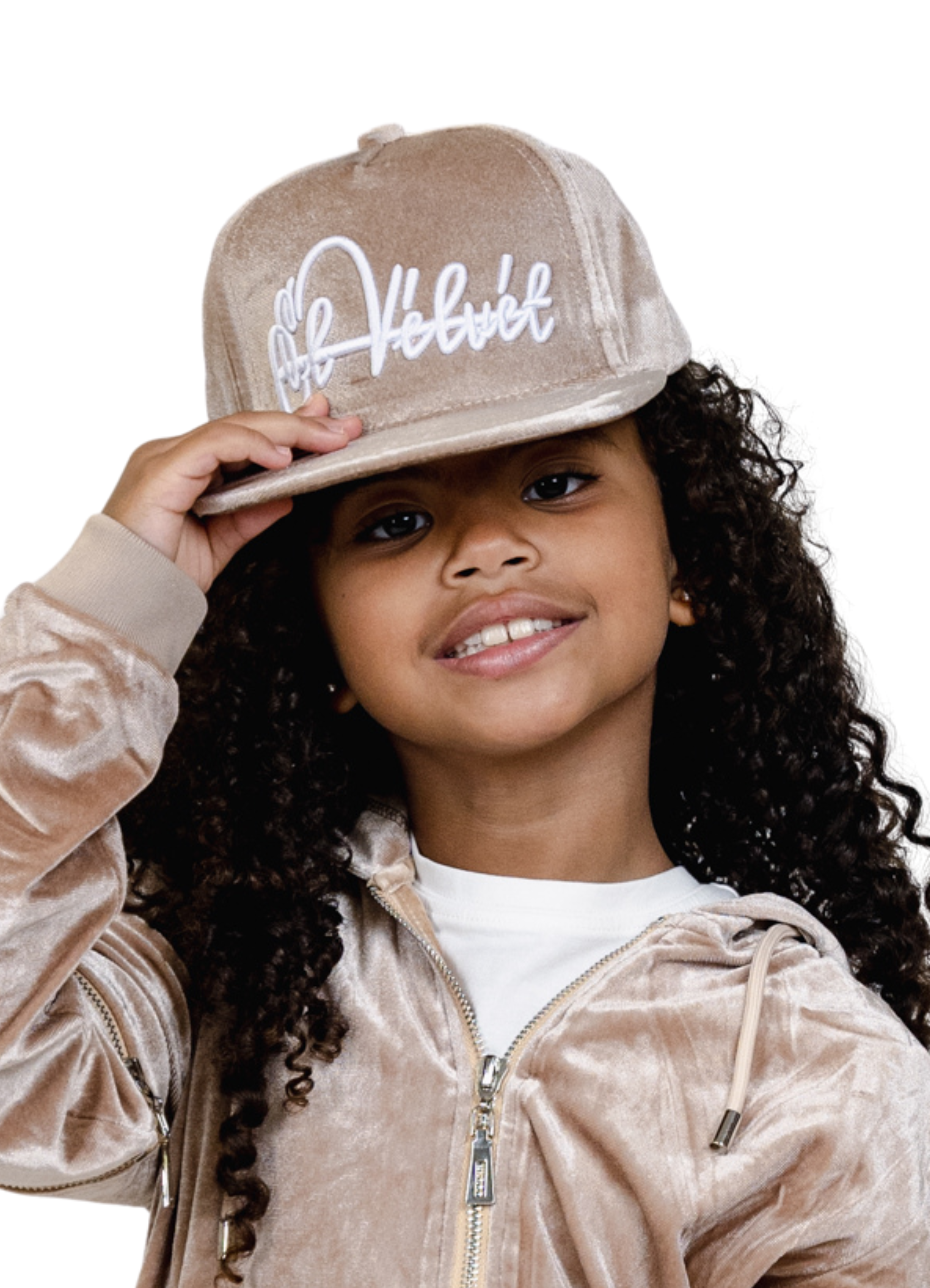 KIDS Biege Velvet Cap