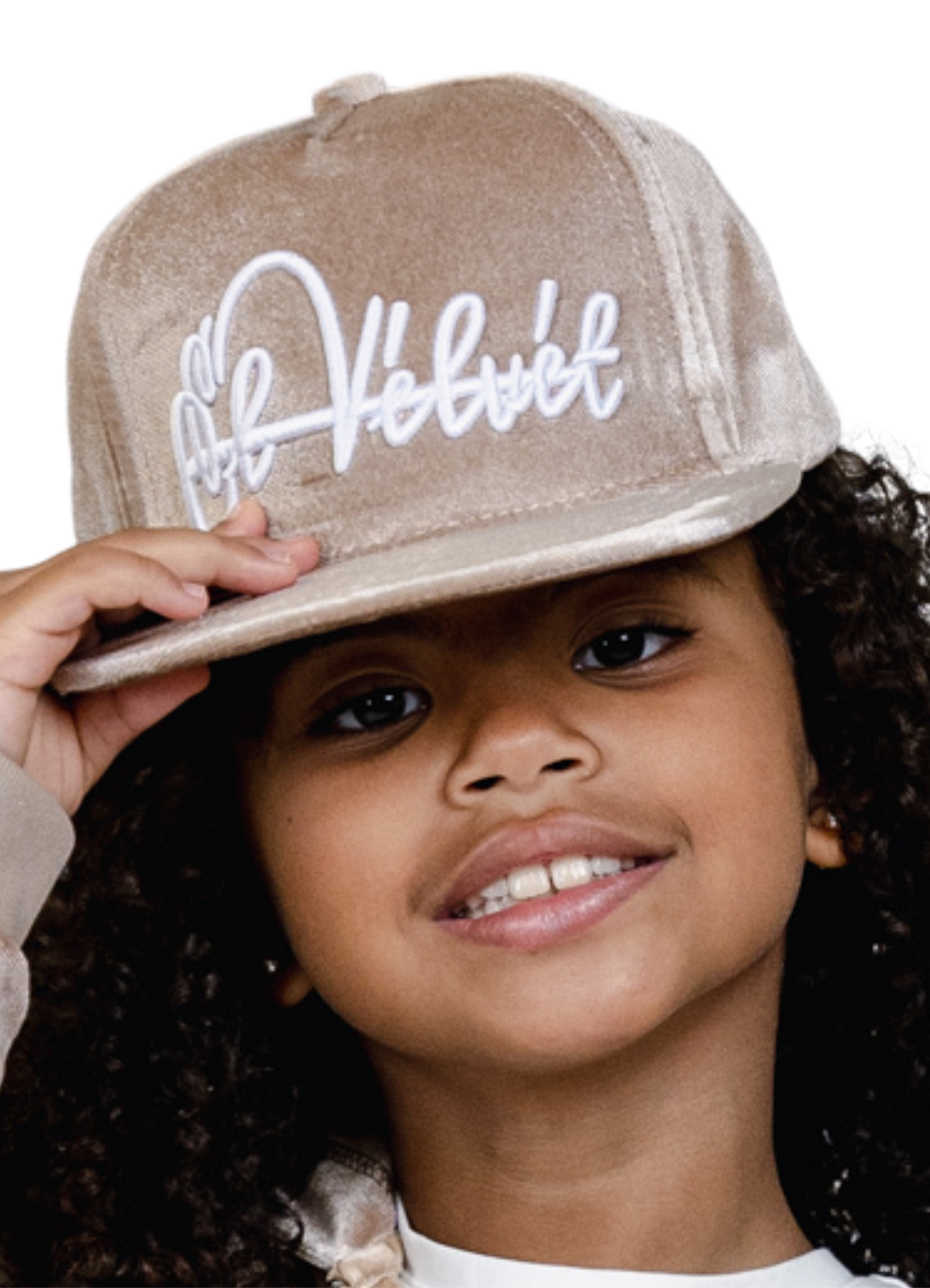 KIDS Biege Velvet Cap