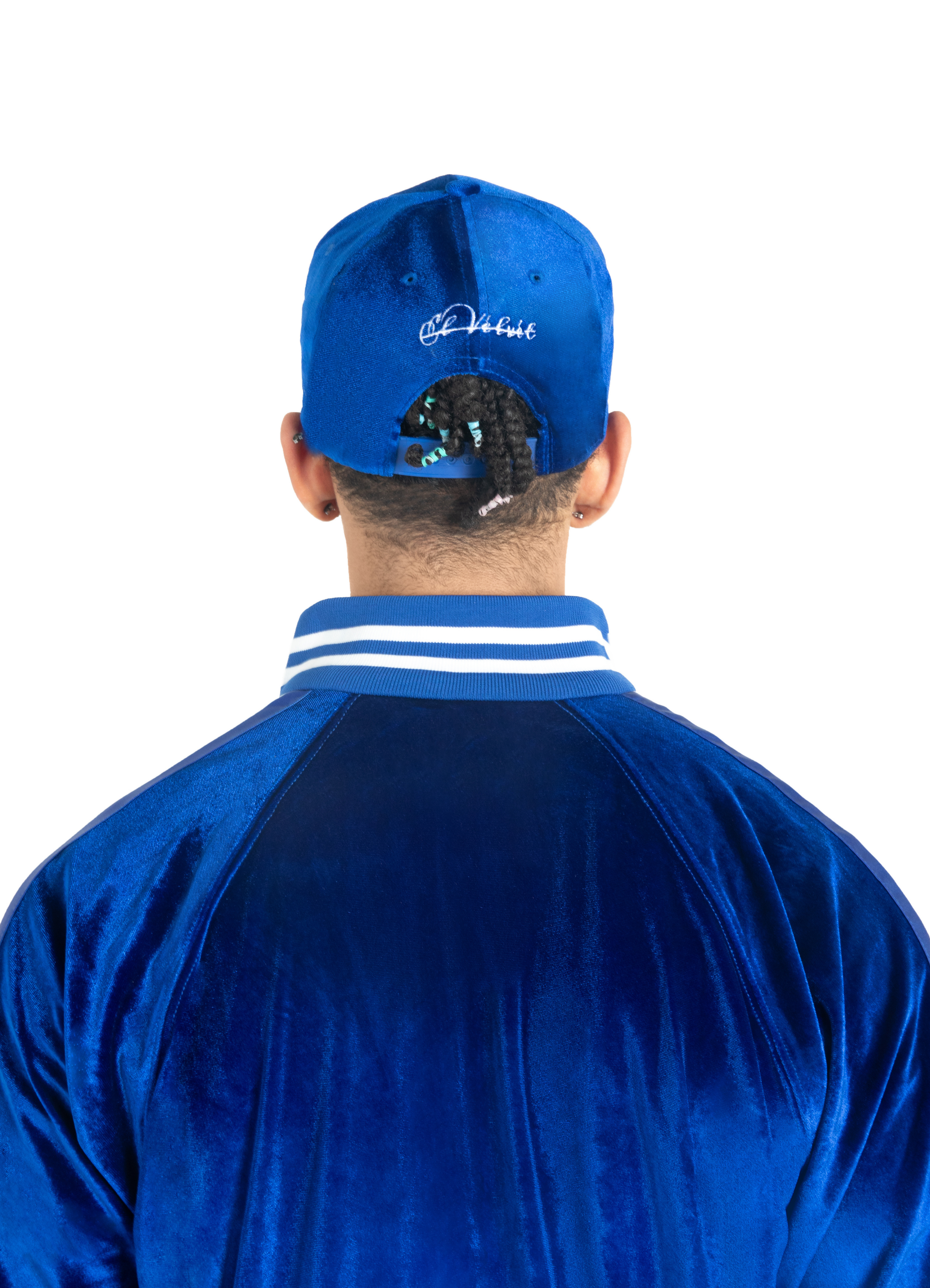 Royal Blue Velvet Cap