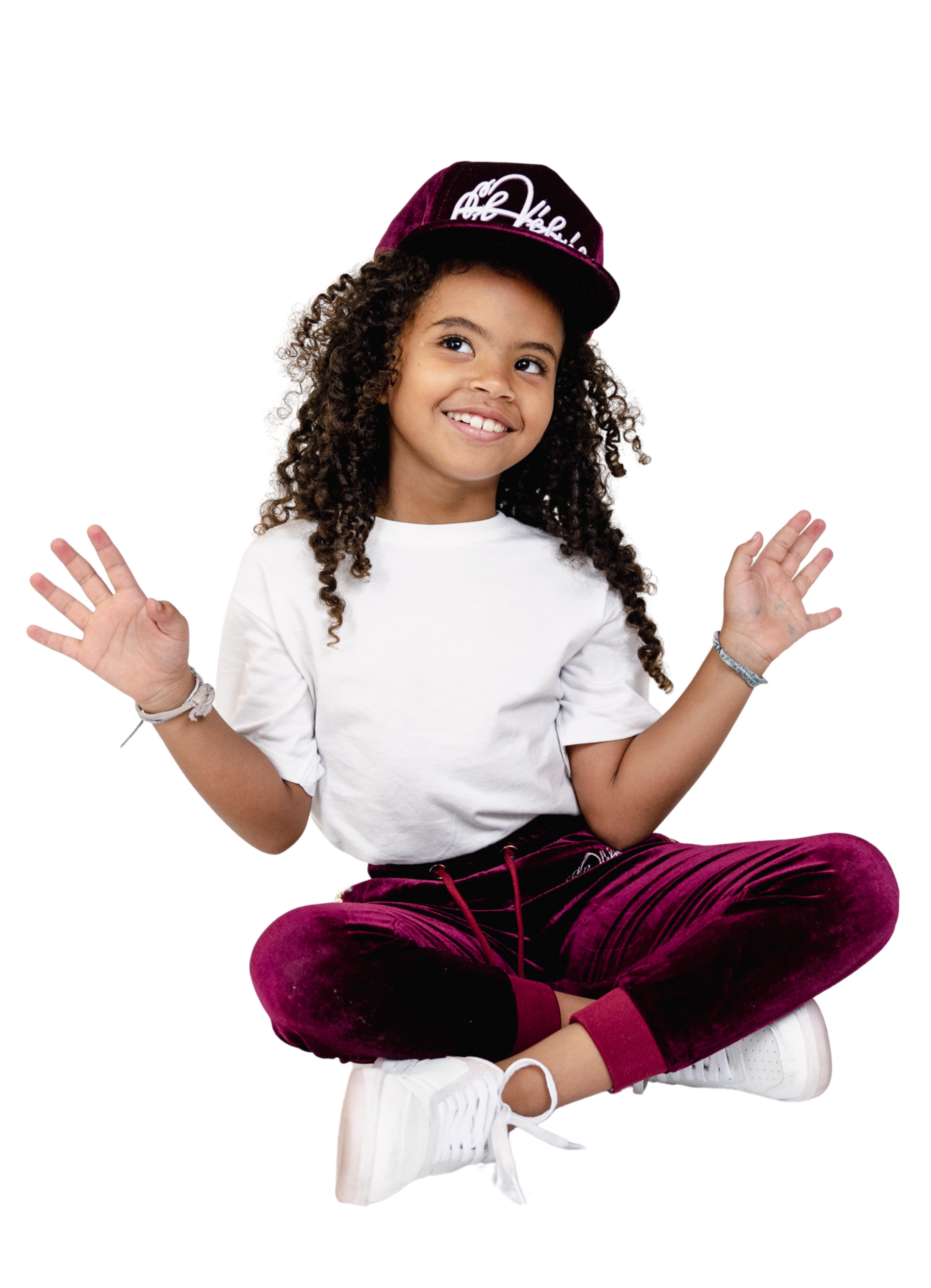 KIDS Burgundy Velvet Cap