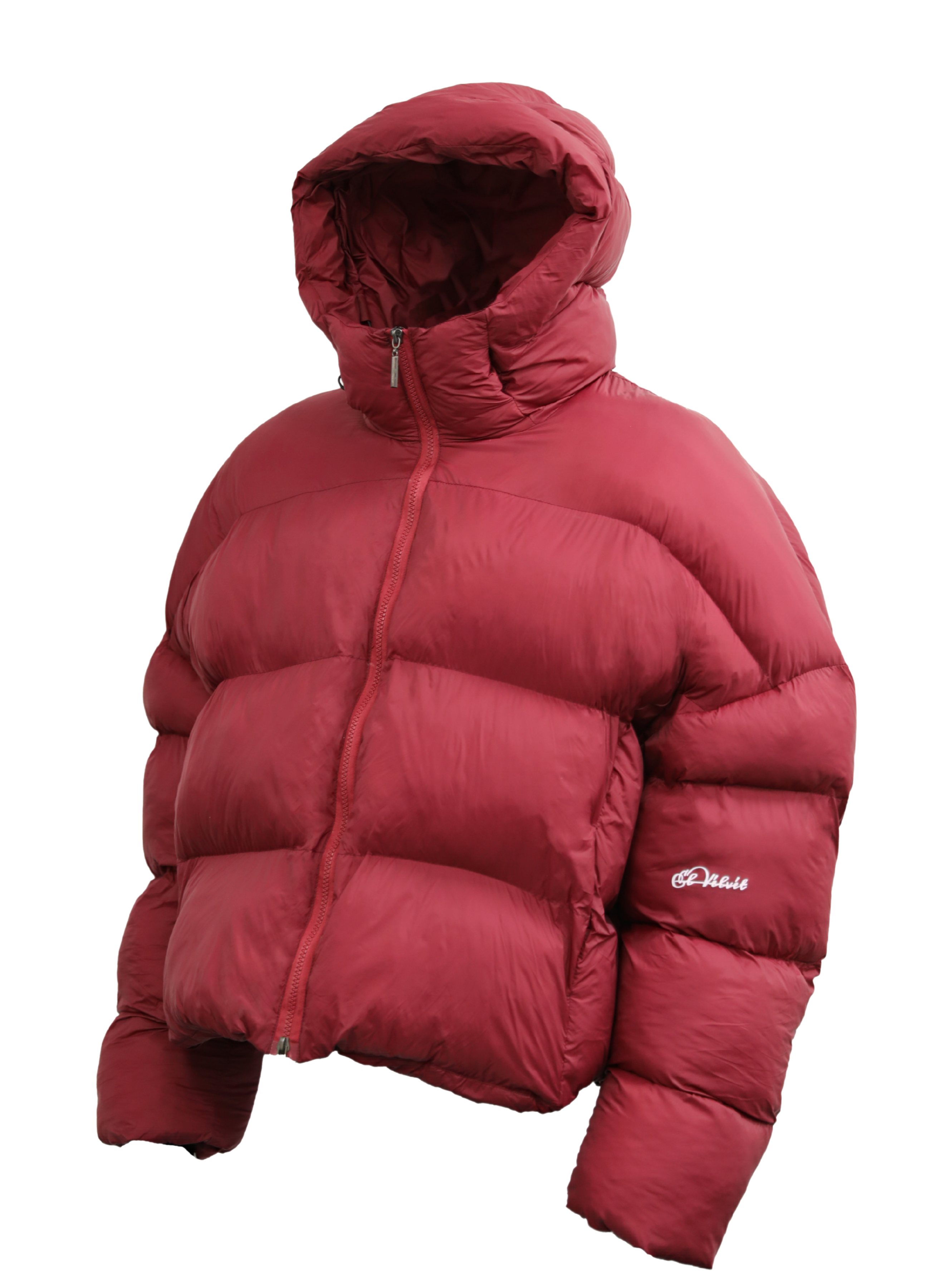 WINE SHEPHERD CROPPED BUBBLE JACKET