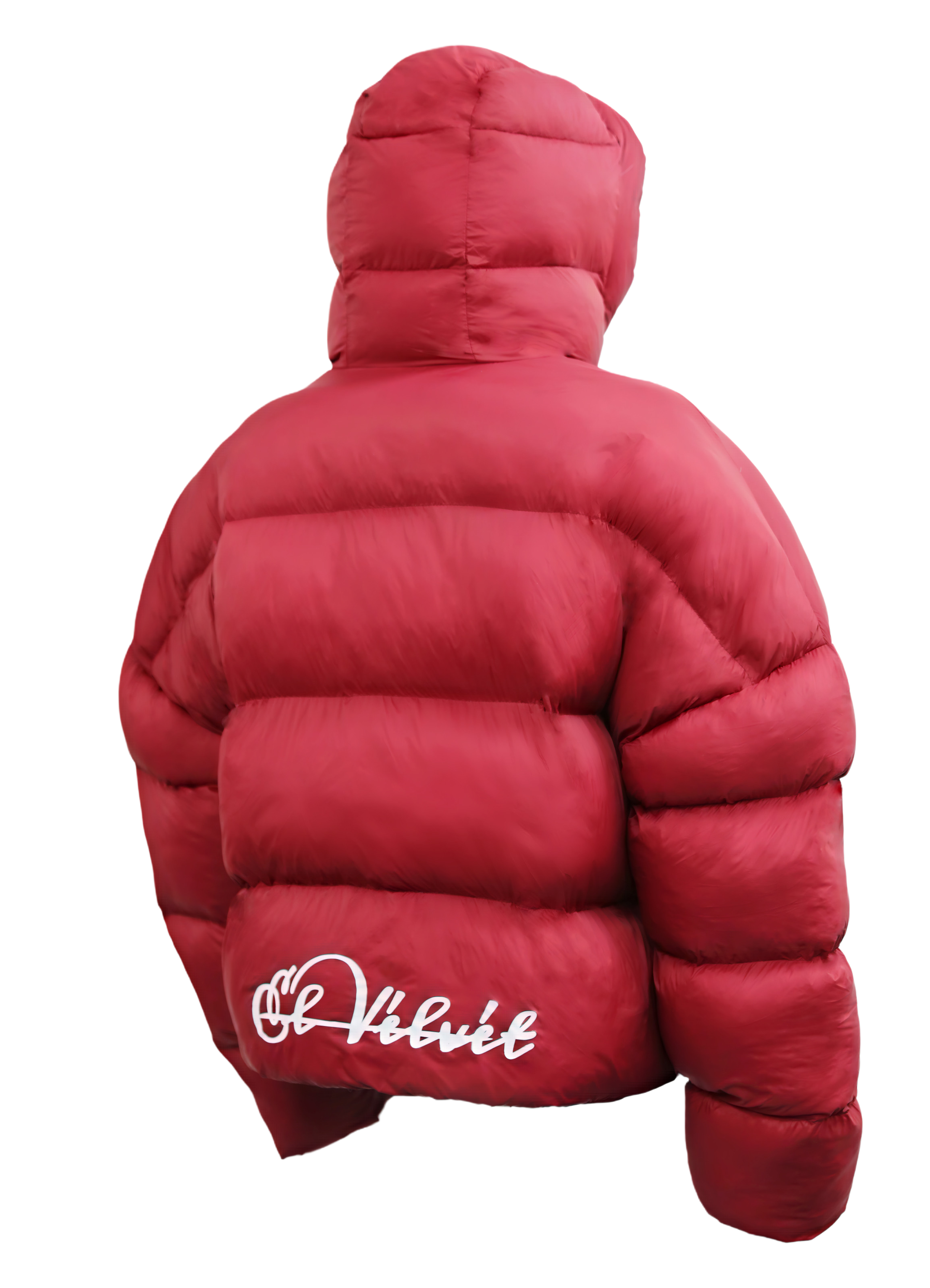 WINE SHEPHERD CROPPED BUBBLE JACKET