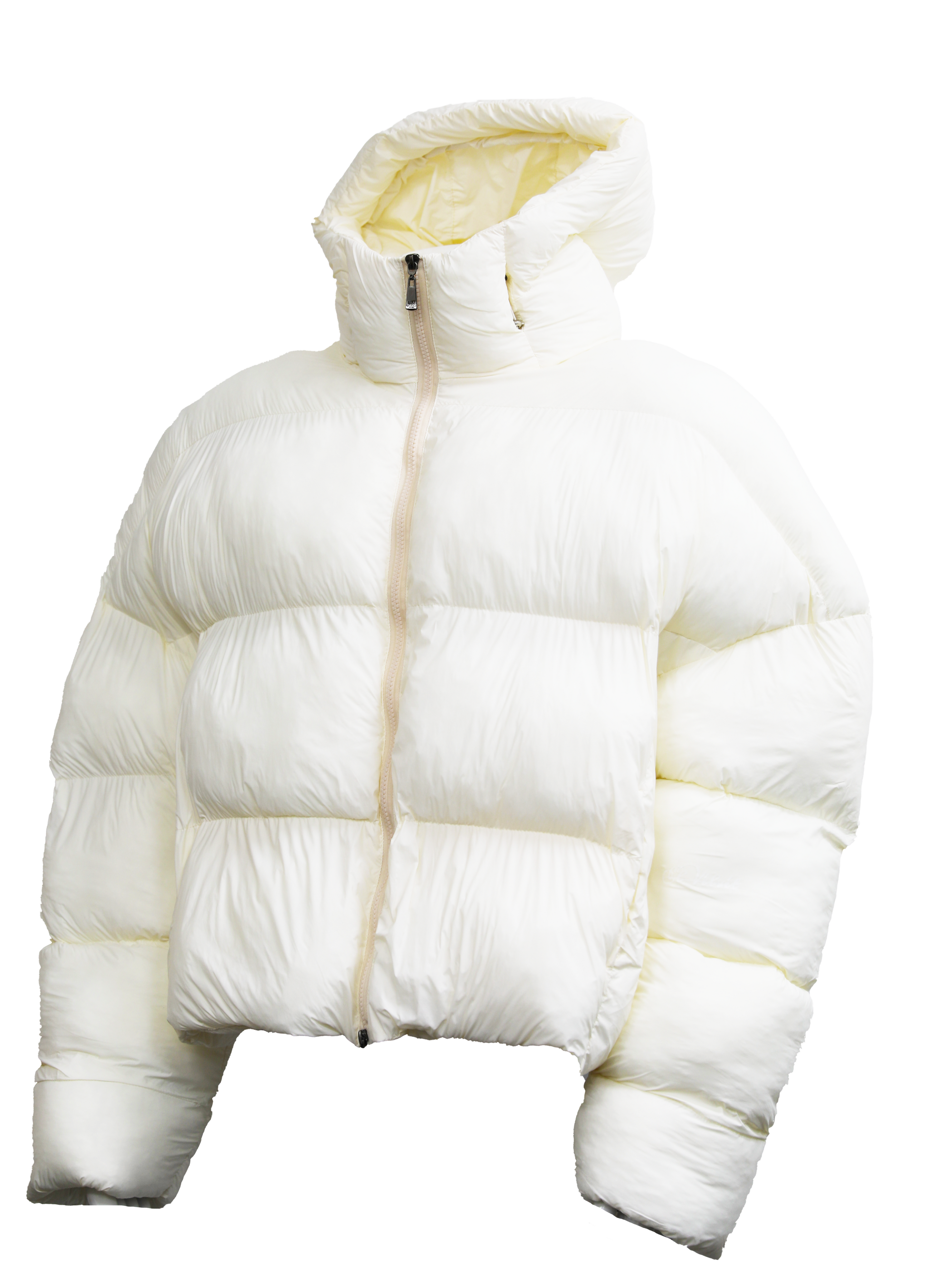 IVORY SHEPHERD CROPPED BUBBLE JACKET