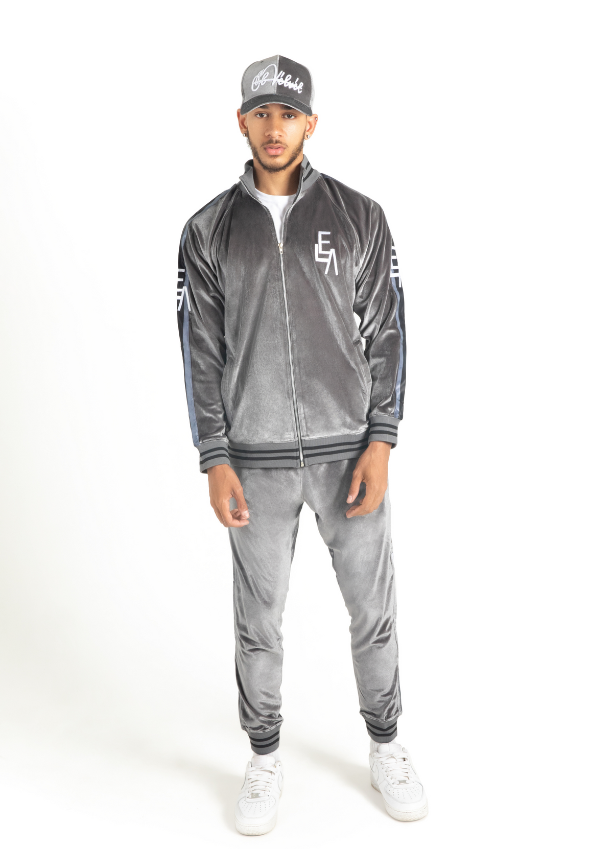 Grey Black Jordan Tracksuit El Velvet