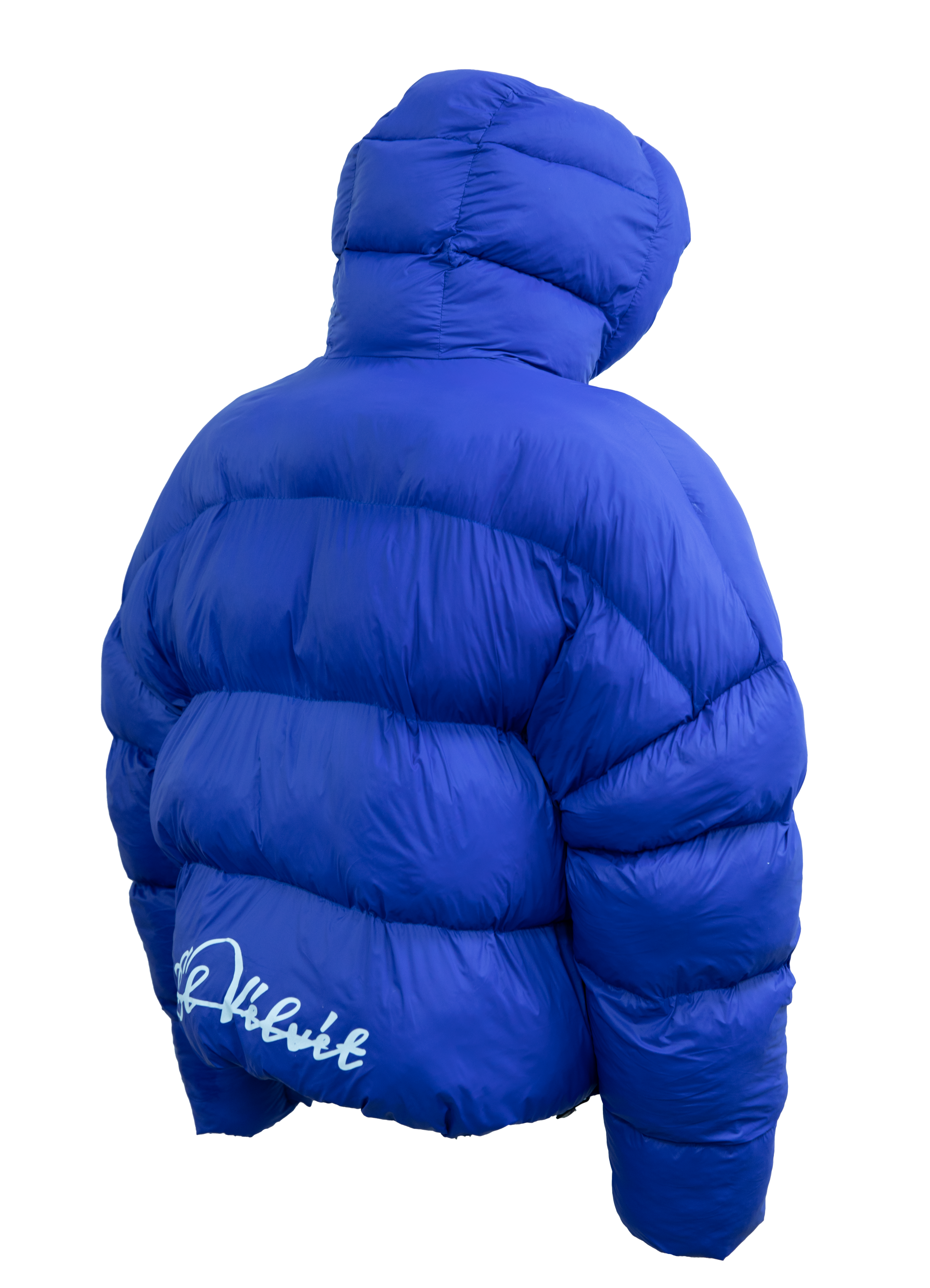 ROYAL BLUE SHEPHERD CROPPED BUBBLE JACKET