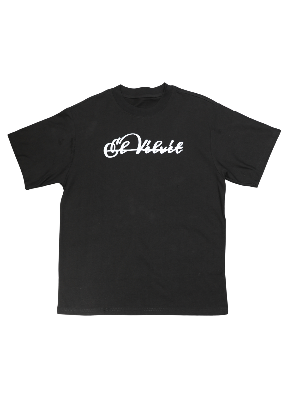 Black El Velvet Basic Oversized T Shirt