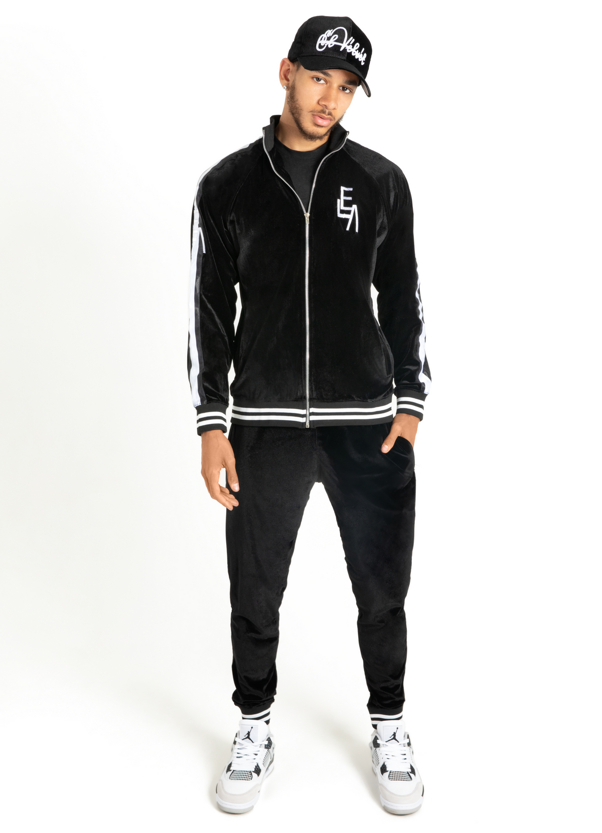 Black White Jordan Tracksuit El Velvet