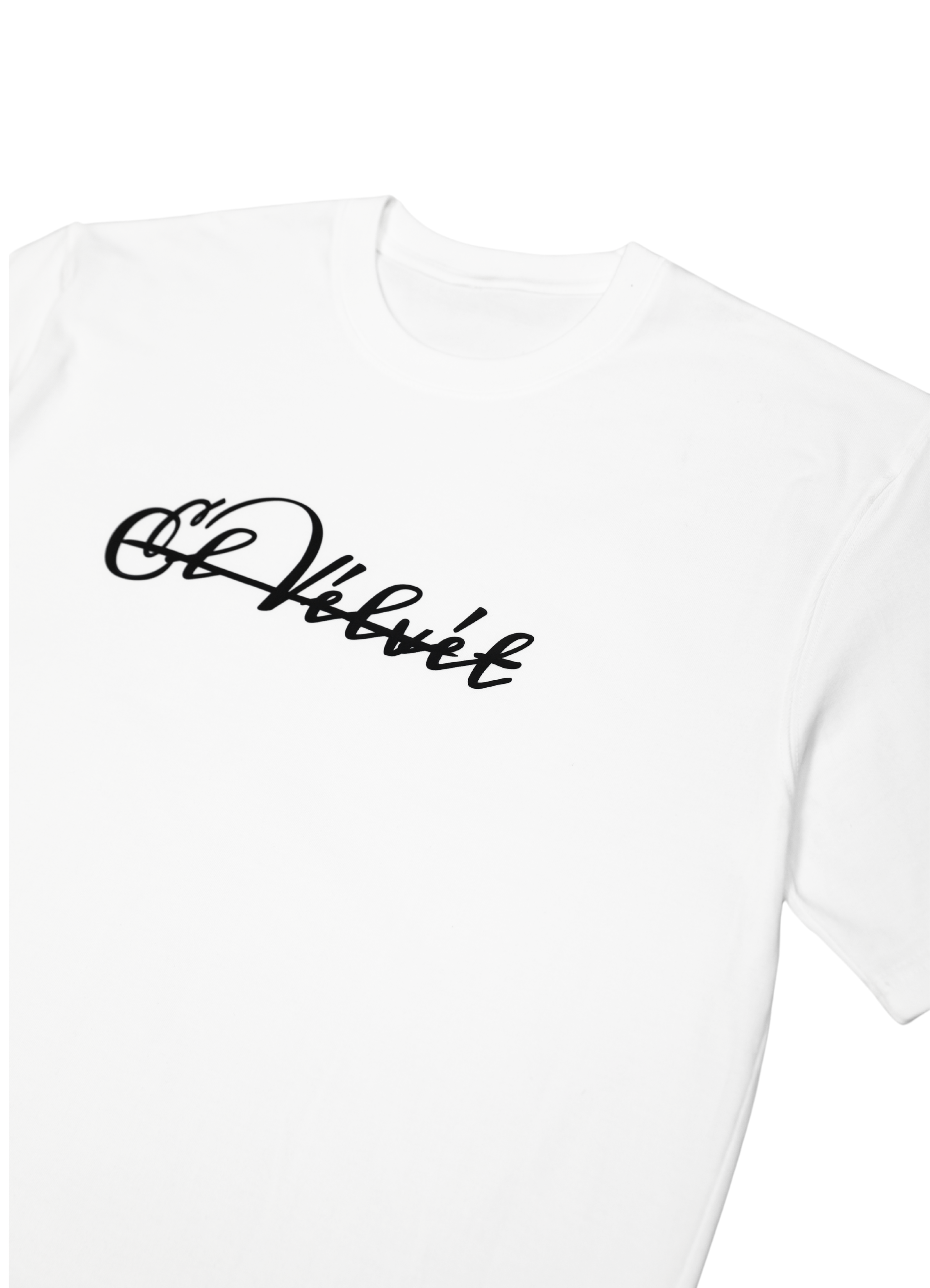 White El Velvet Basic Oversized T Shirt