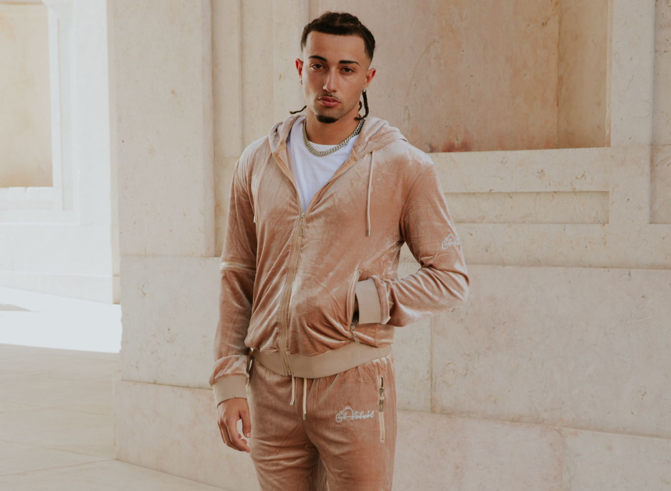 Mens el velvet tracksuit on sale