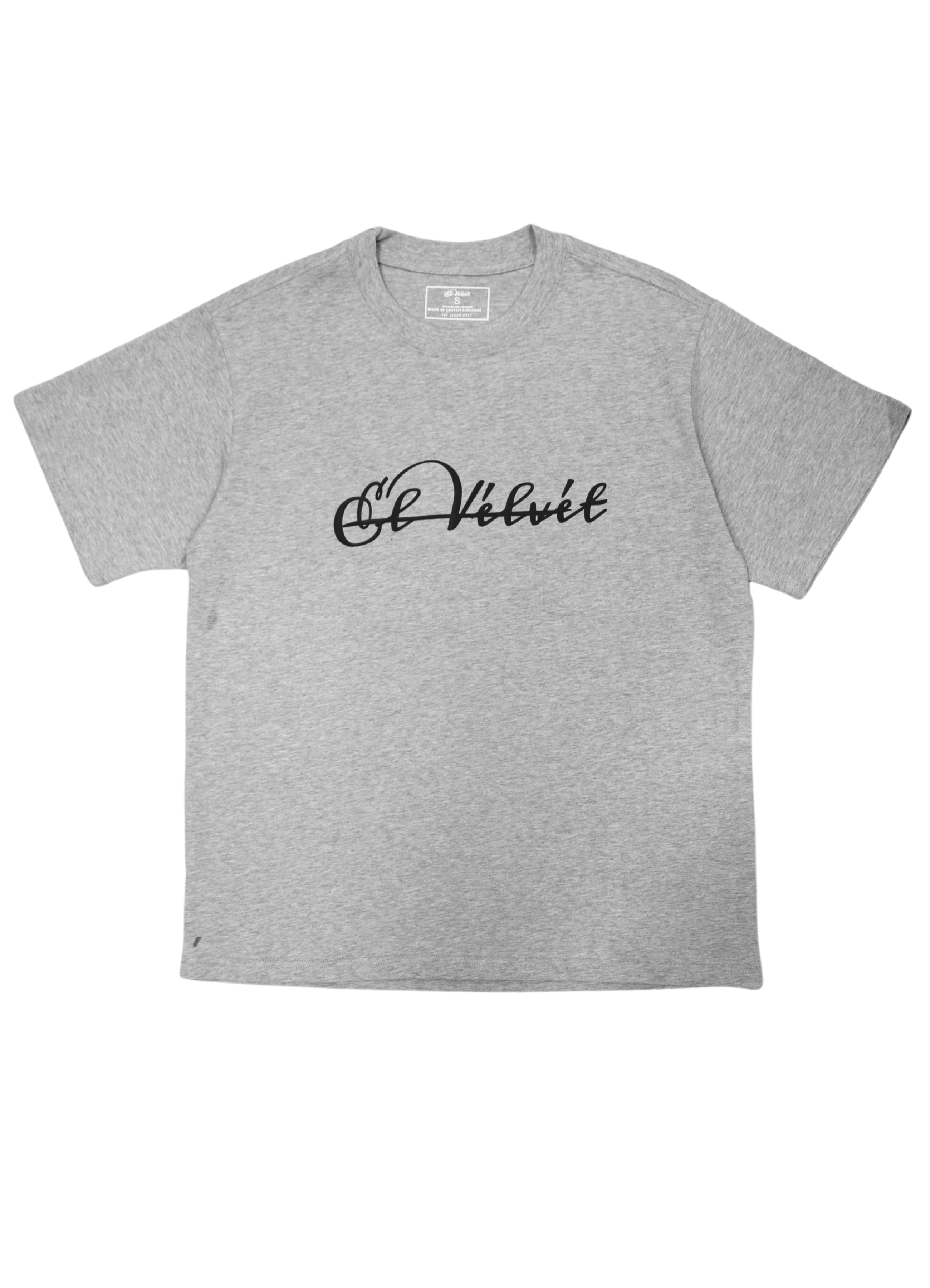 Grey El Velvet Basic Oversized T Shirt