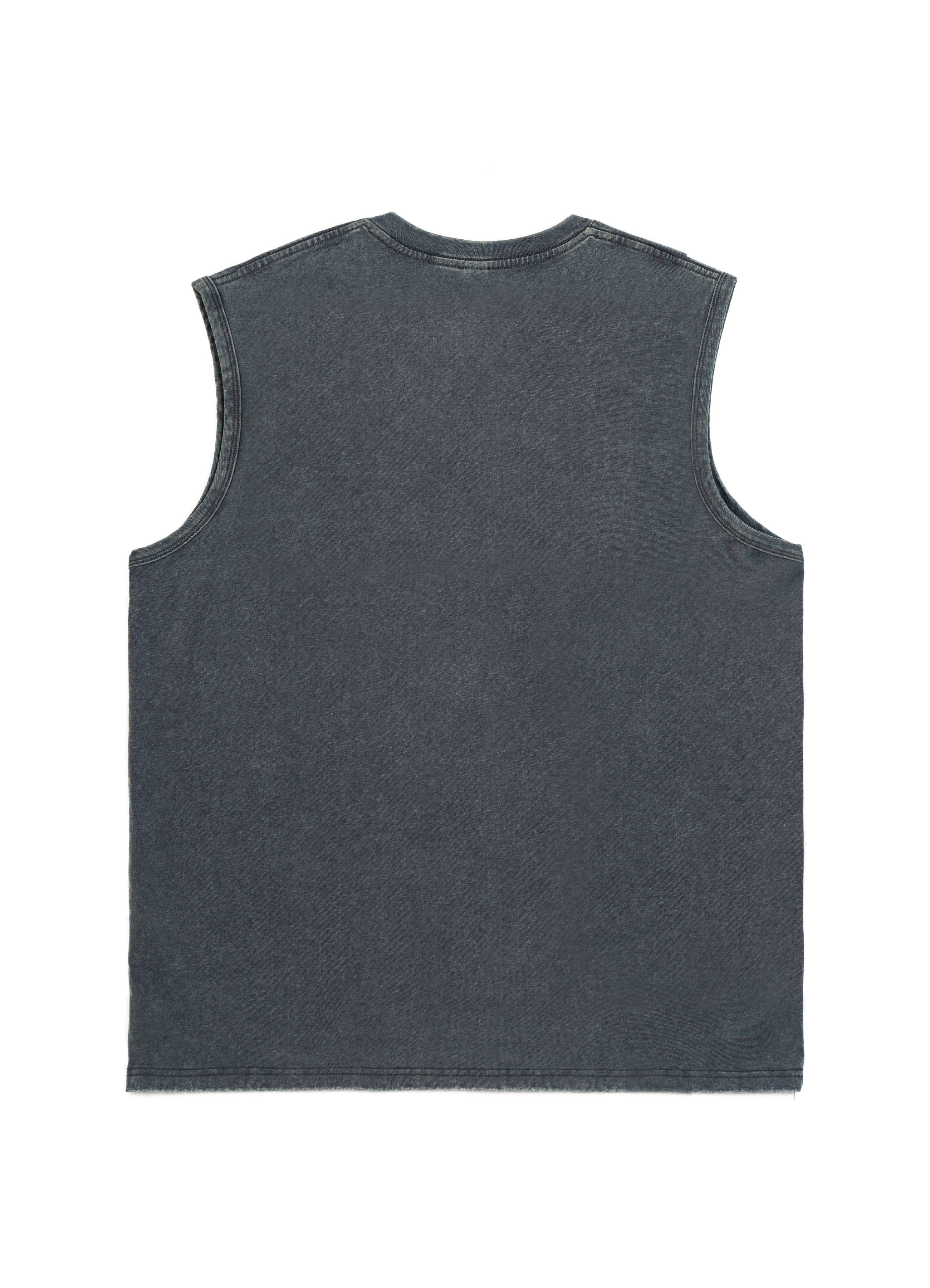 Grey Washed 'RULE THE WORLD' Graphic Vintage Sleeveless Top