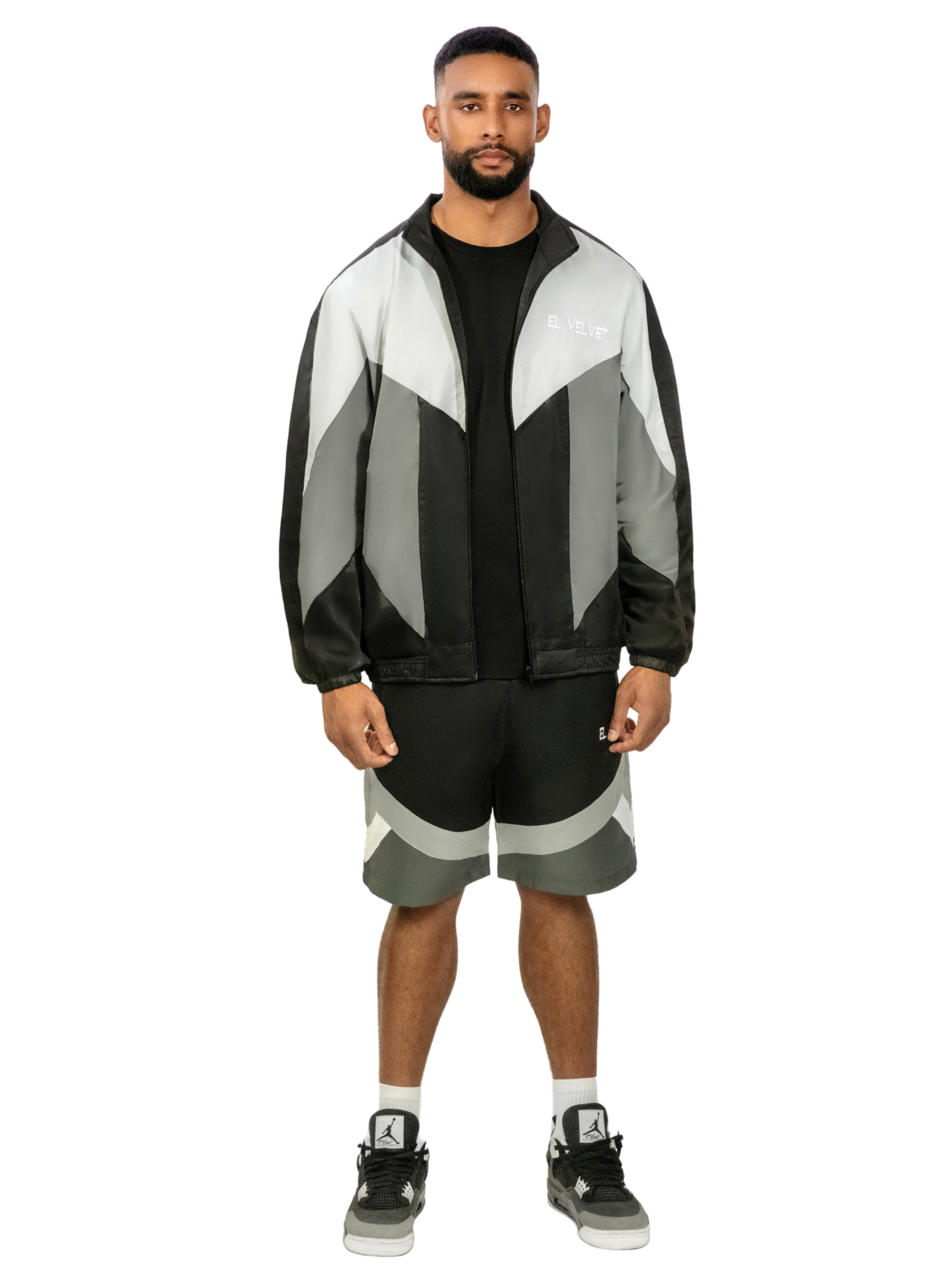 ISAZ Grey & Black Short Set