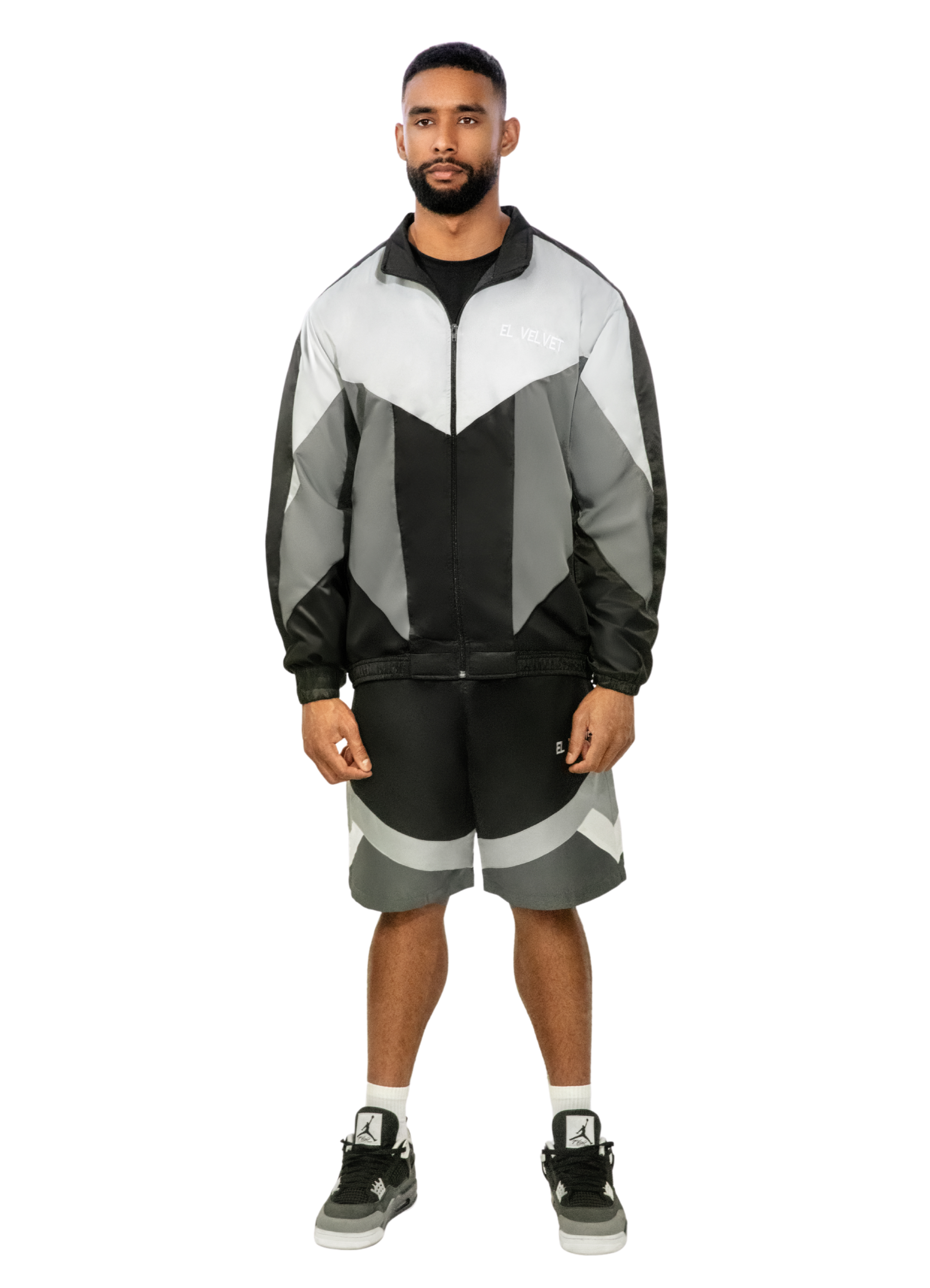 ISAZ Grey & Black Short Set