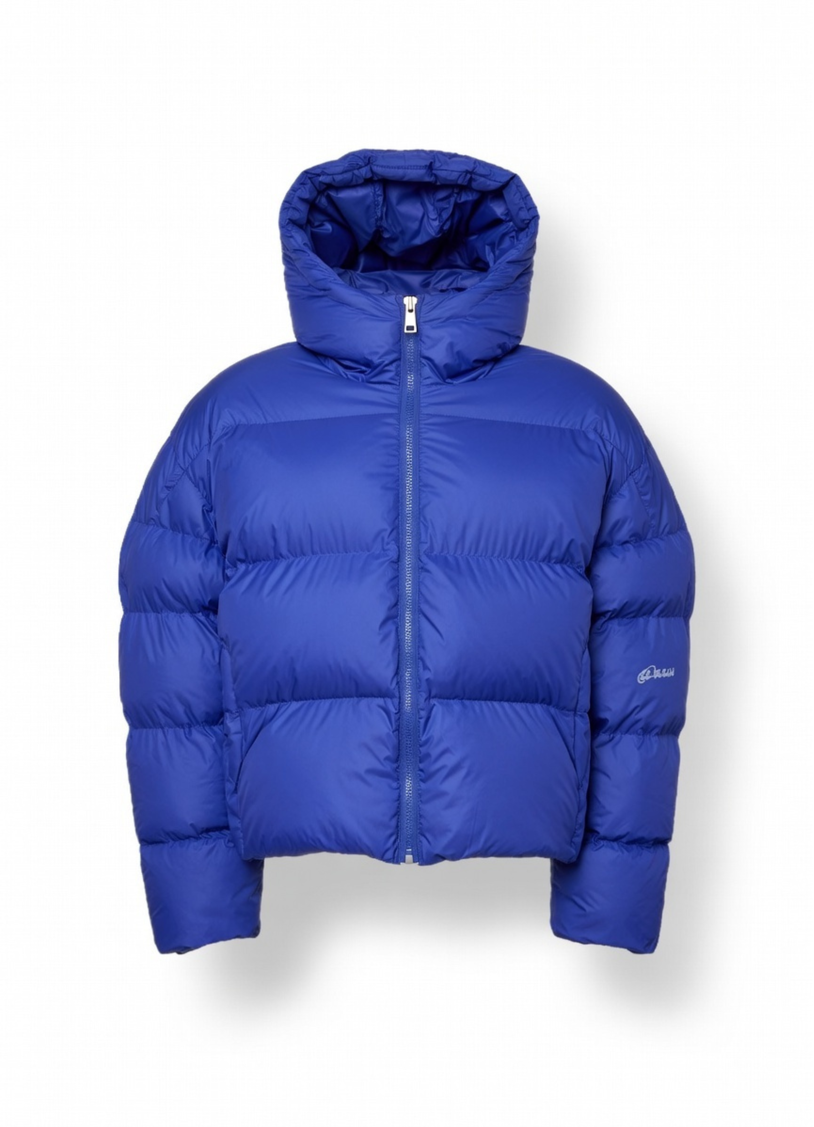 ROYAL BLUE SHEPHERD CROPPED BUBBLE JACKET