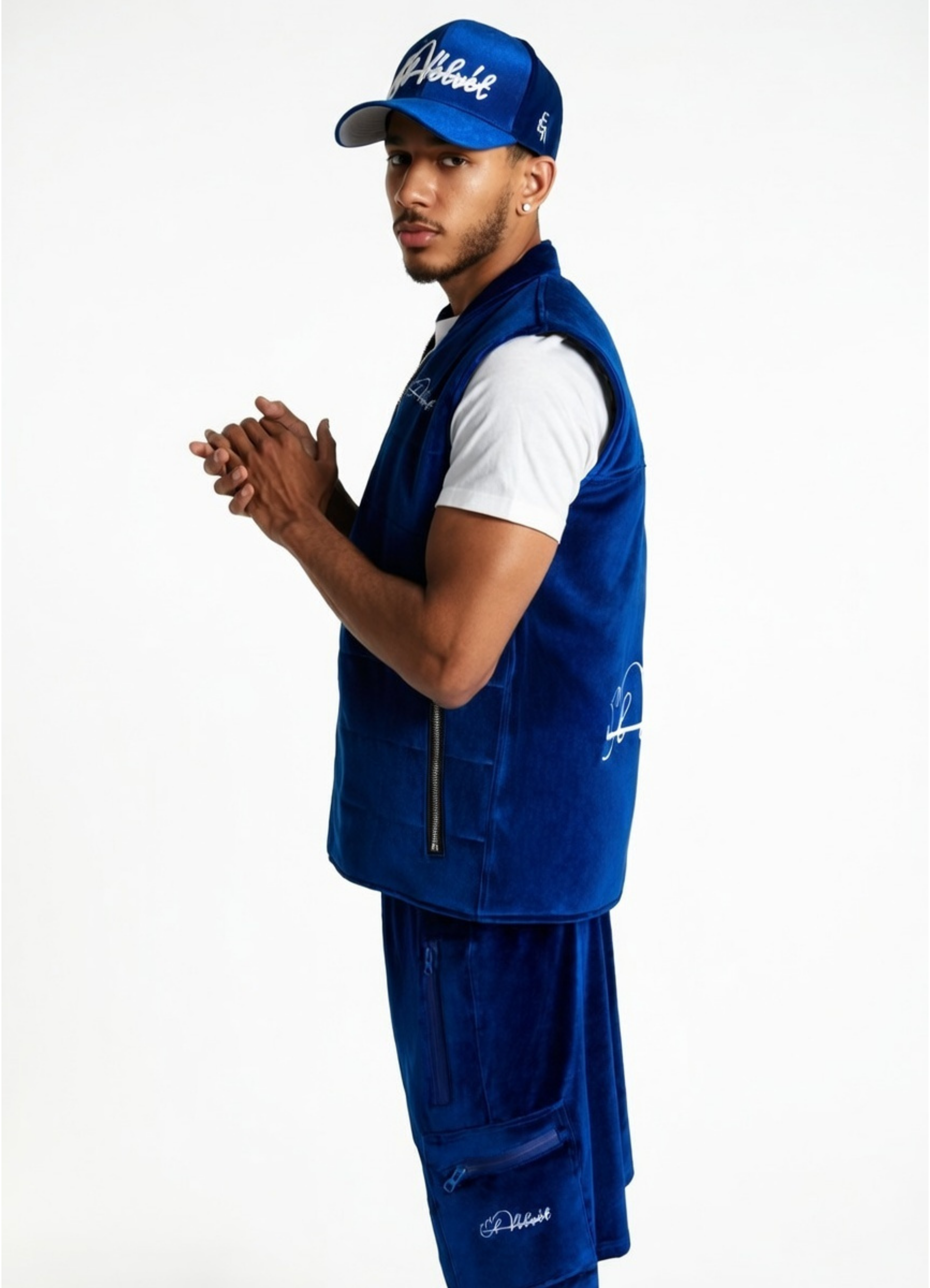 Royal Blue Velvet DAVE Full Short Set