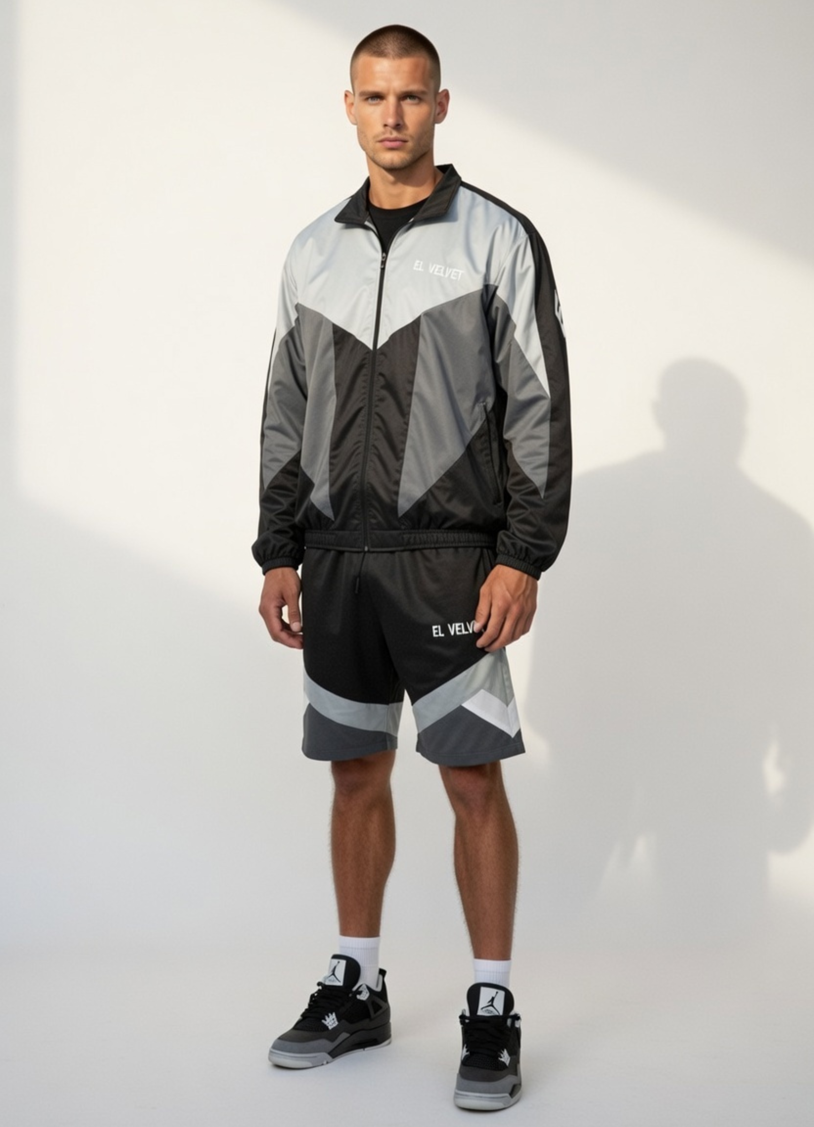 ISAZ Grey & Black Short Set