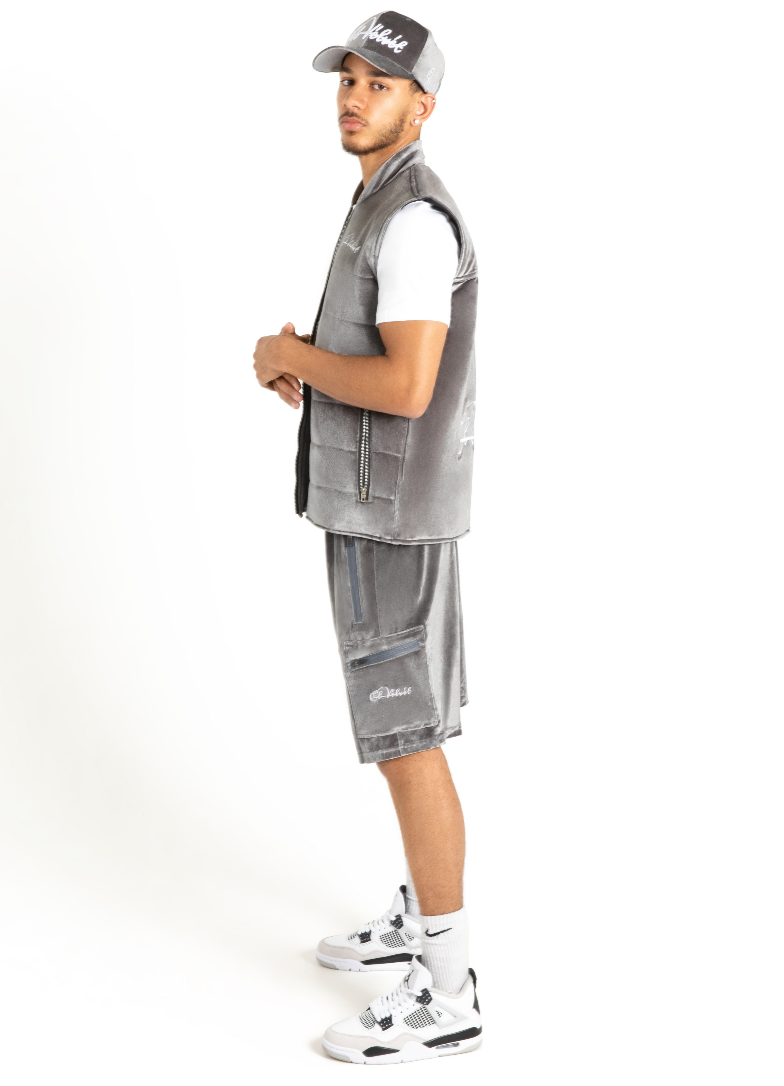 Grey Velvet DAVE Full Short Set