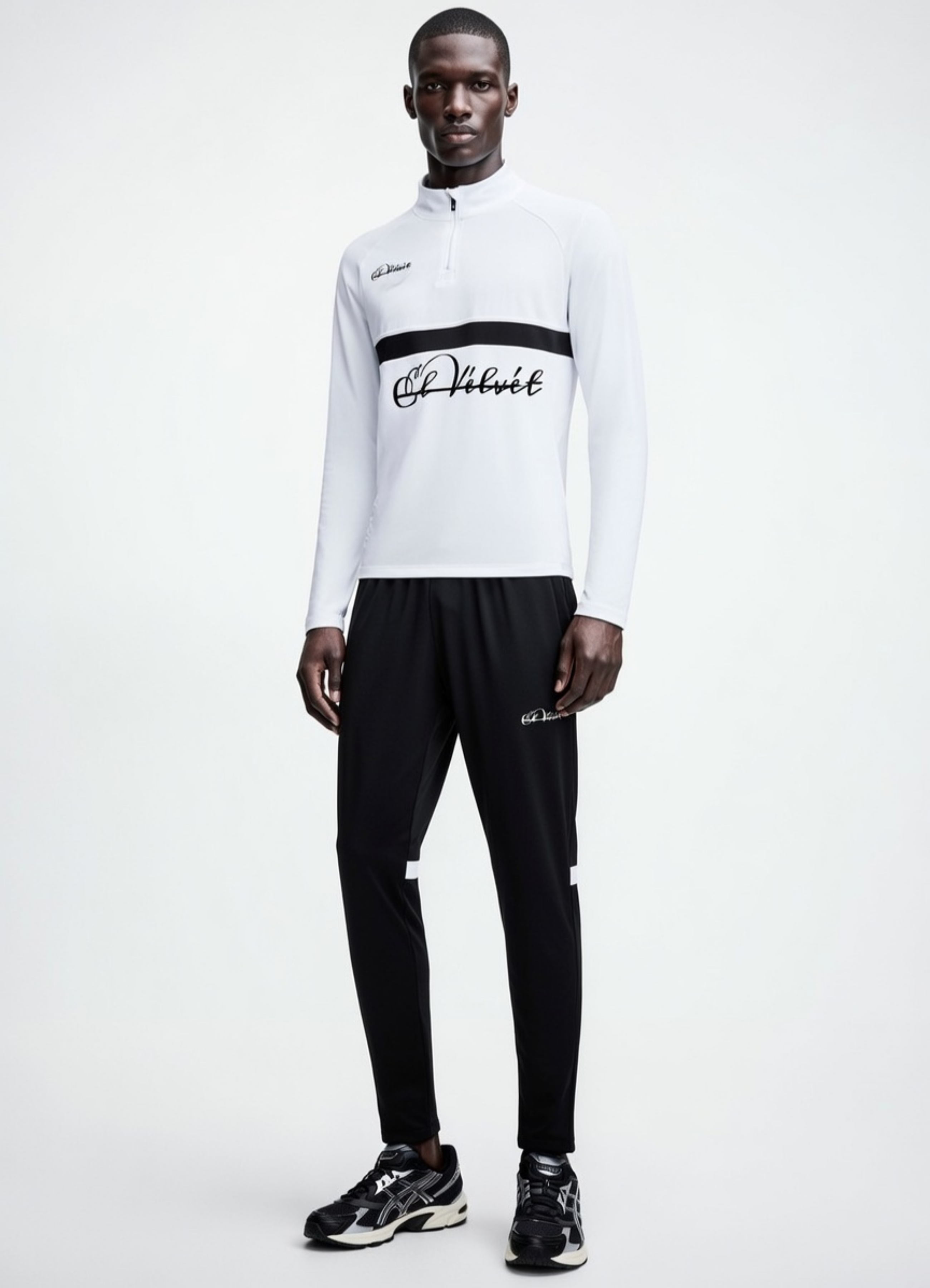 White & Black 'SAM' Active Tracksuit