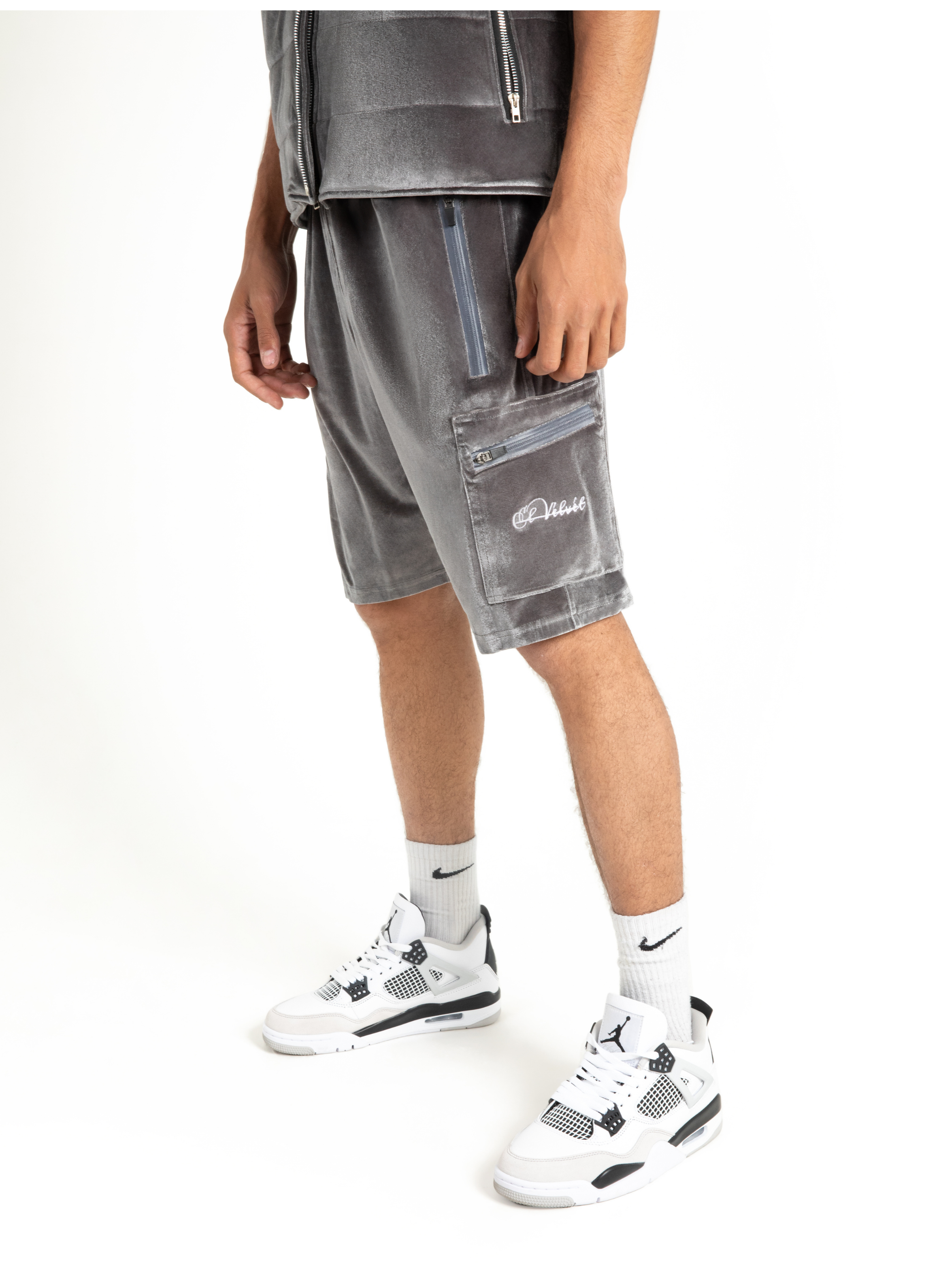Grey Velvet DAVE Full Short Set