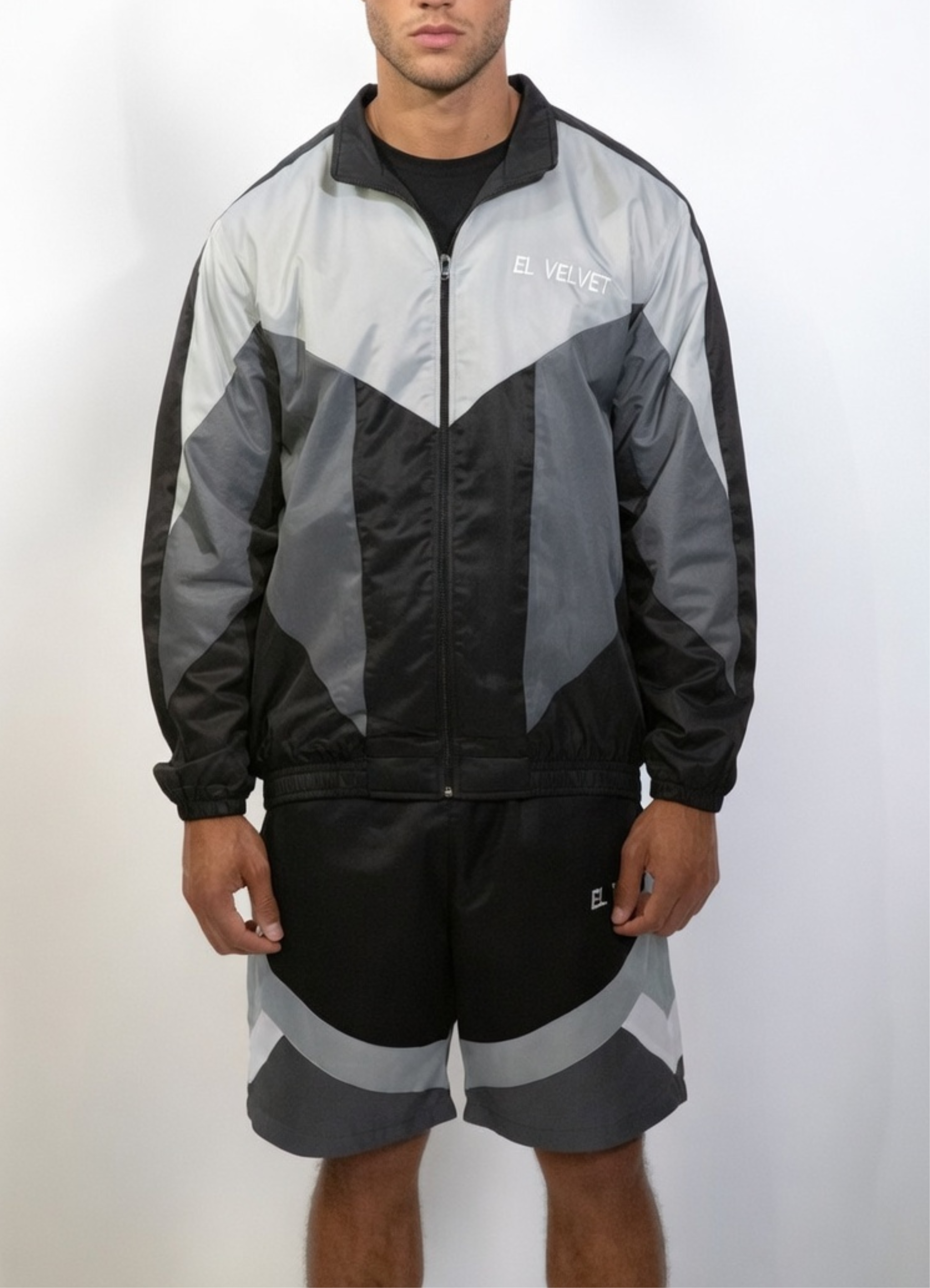 ISAZ Grey & Black Short Set