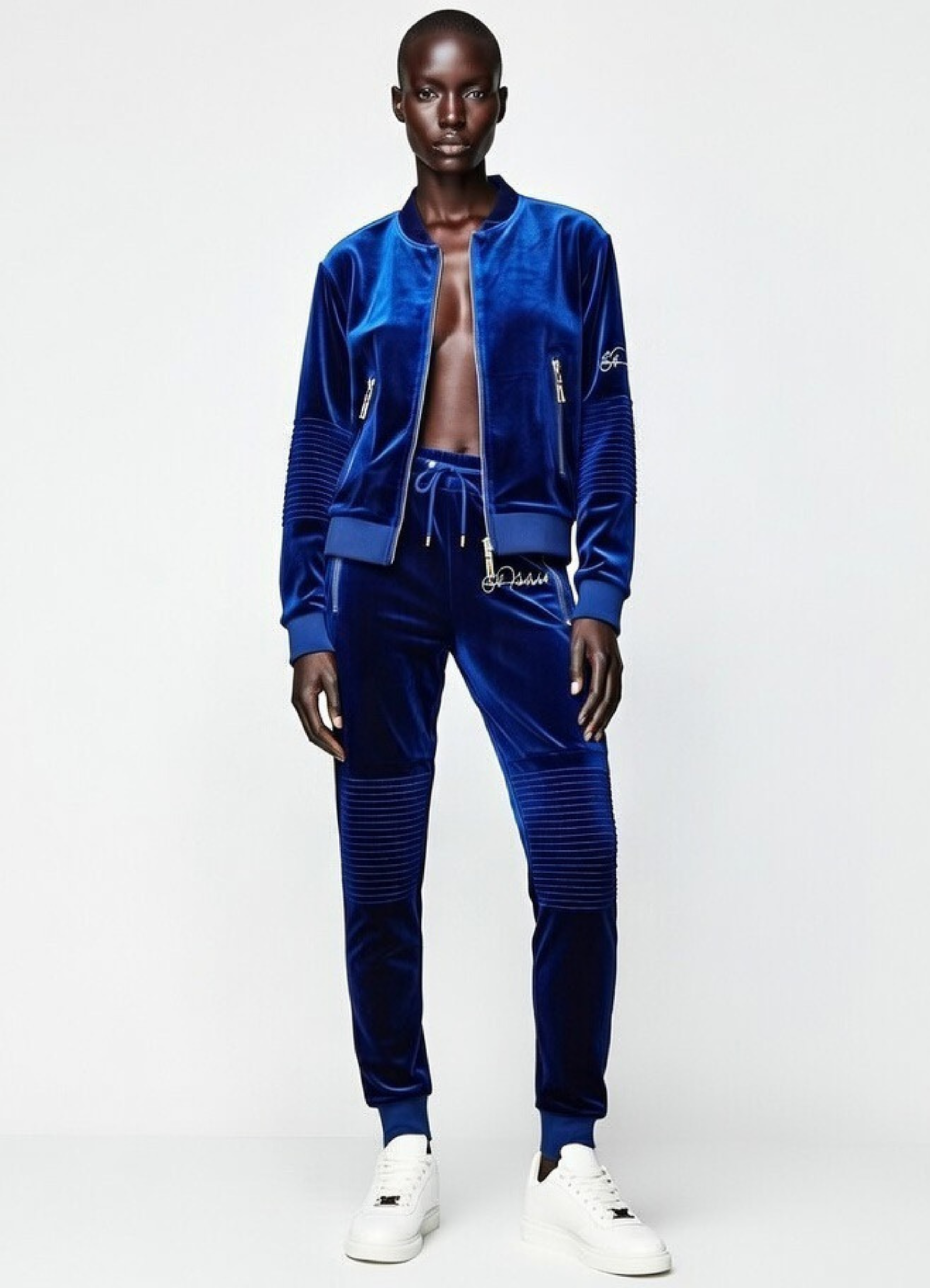 Women's Royal Blue Vélvét - Full Tracksuit