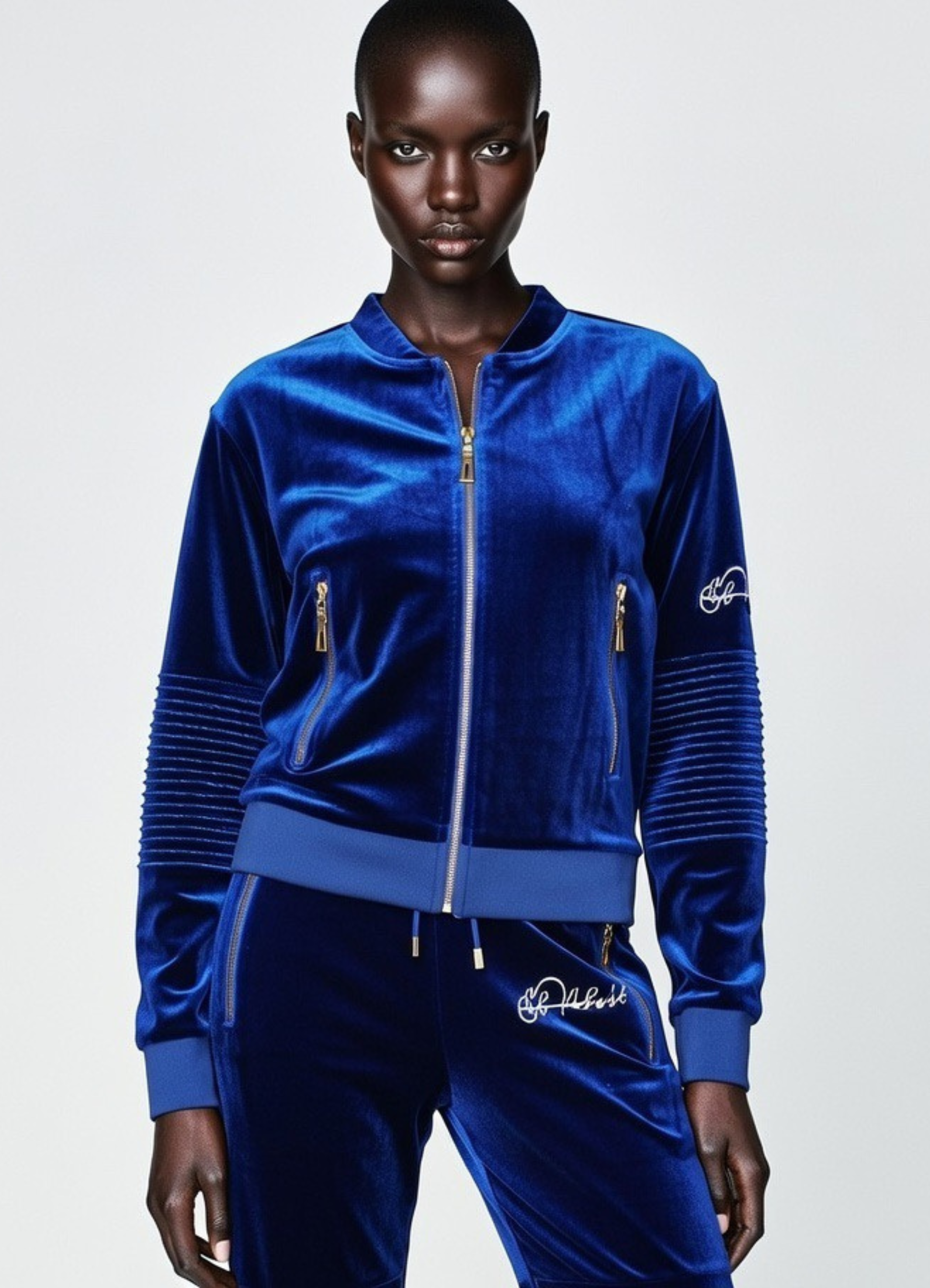 Women's Royal Blue Vélvét - Full Tracksuit