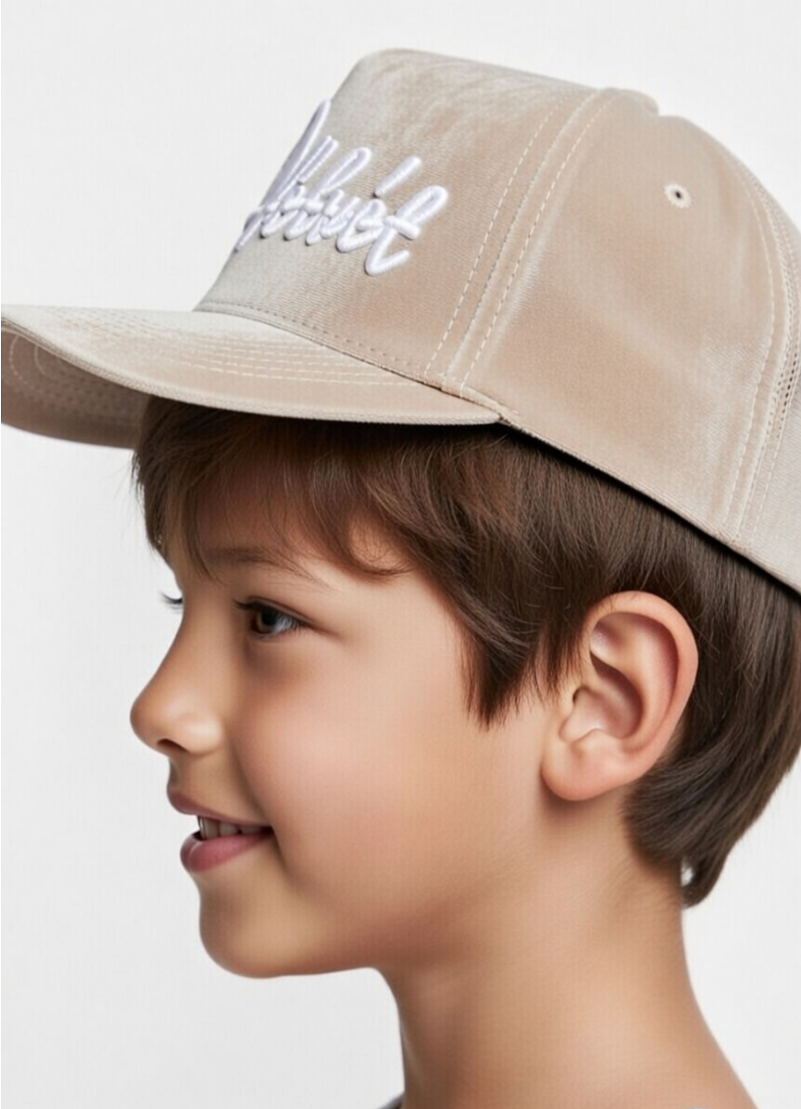 KIDS Biege Velvet Cap