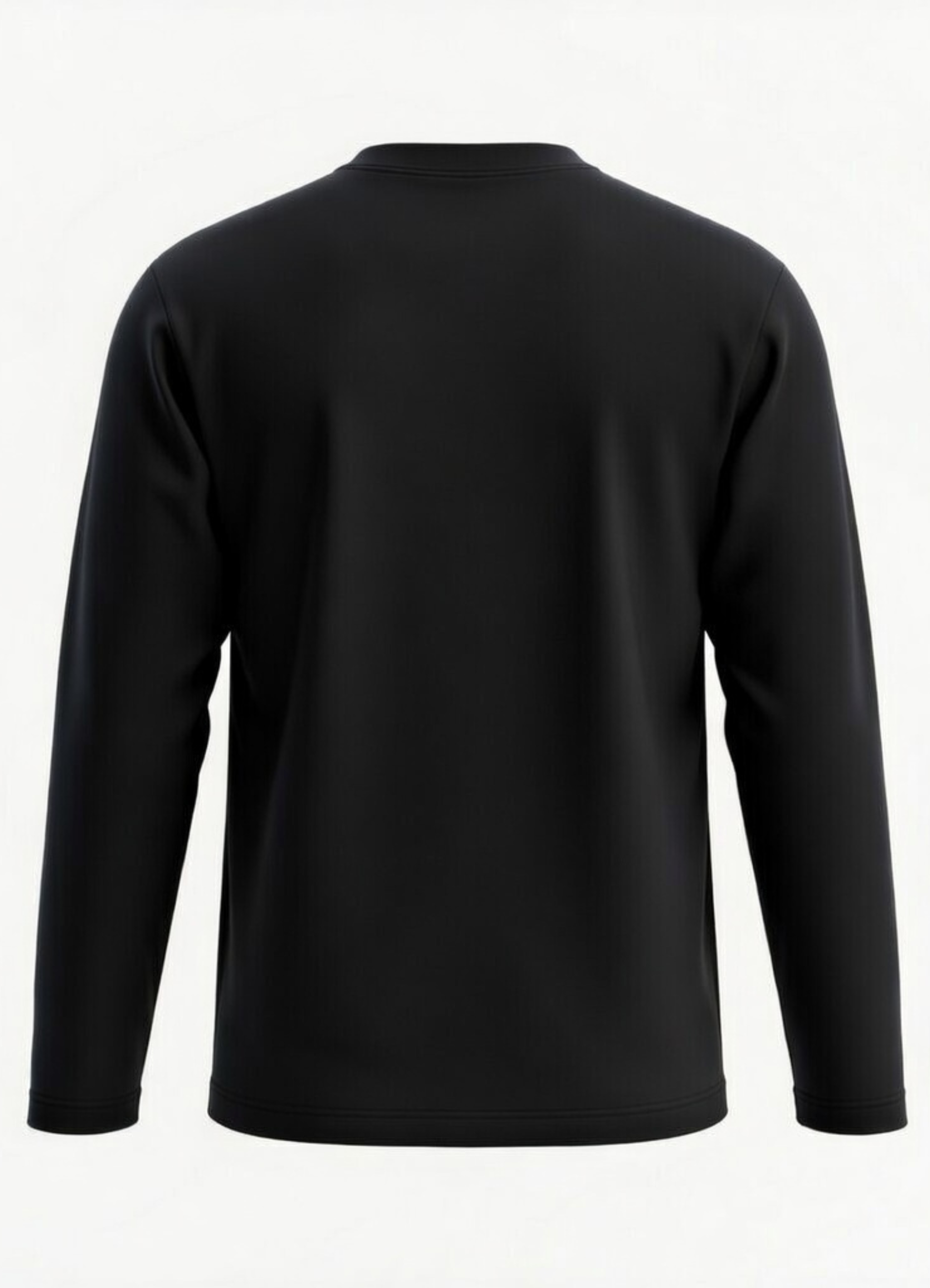 Women - Black El Velvet Elegant Long Sleeved Oversized T Shirt