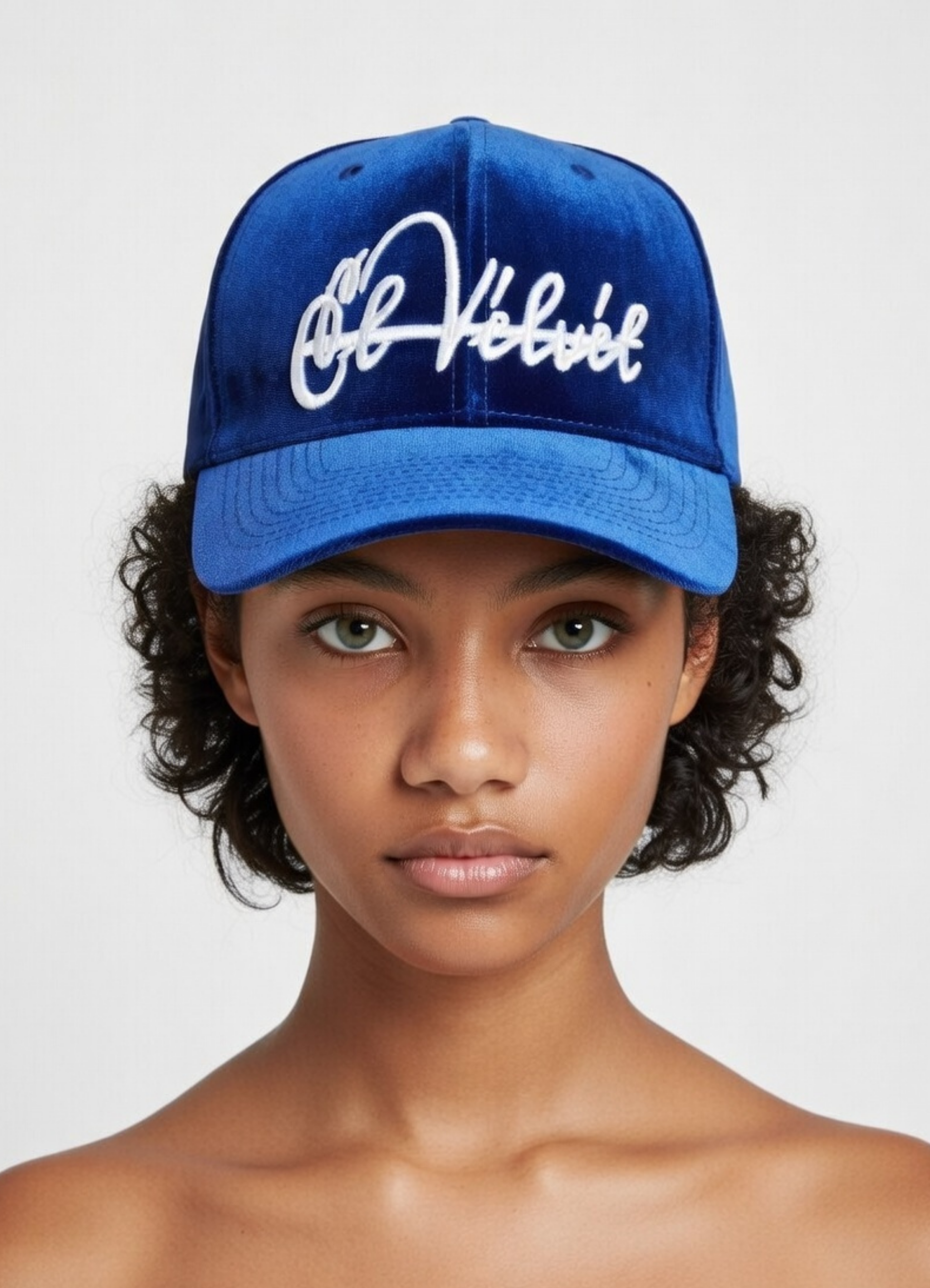 Royal Blue Velvet Cap