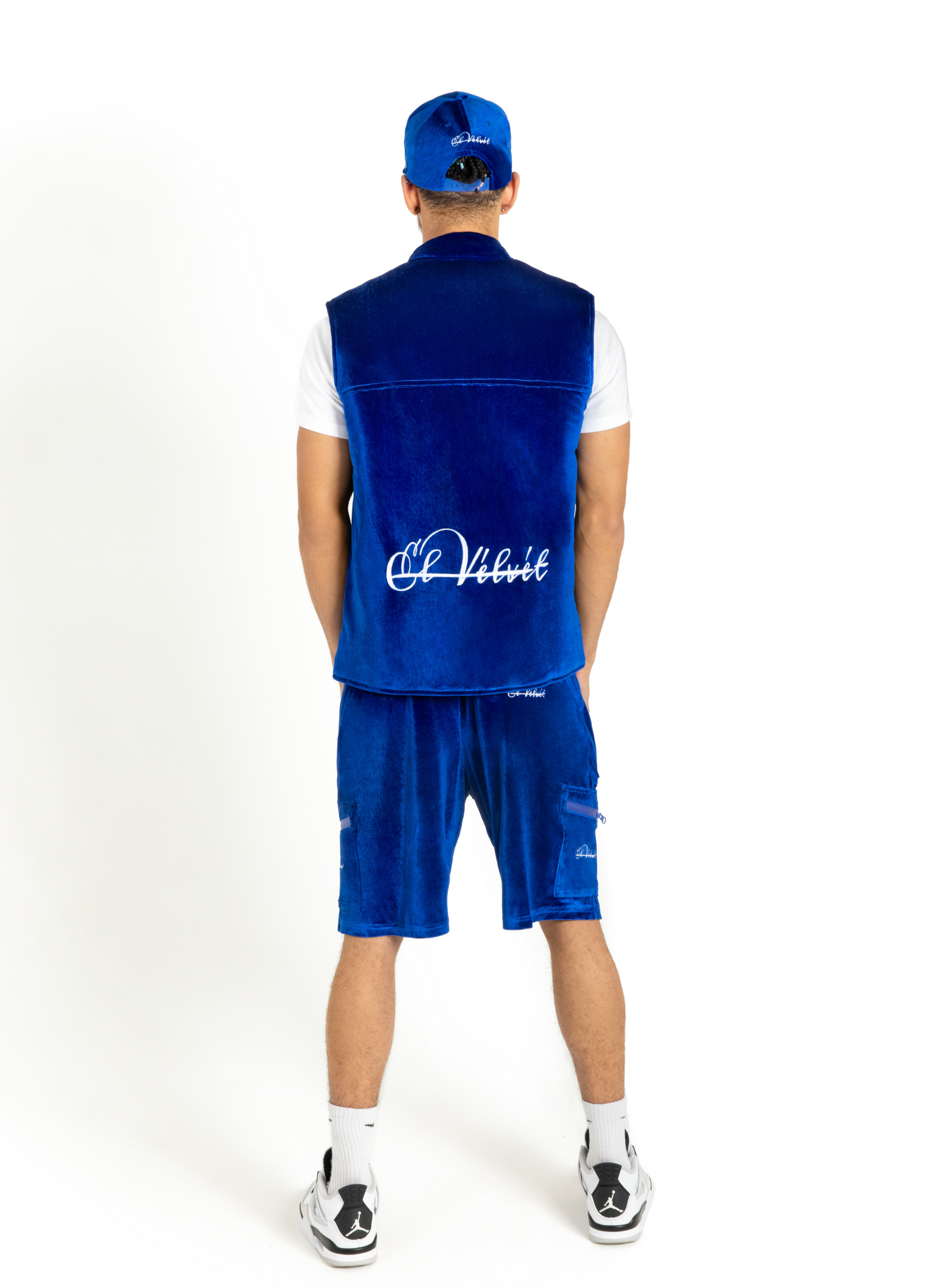 Royal Blue Velvet DAVE Full Short Set