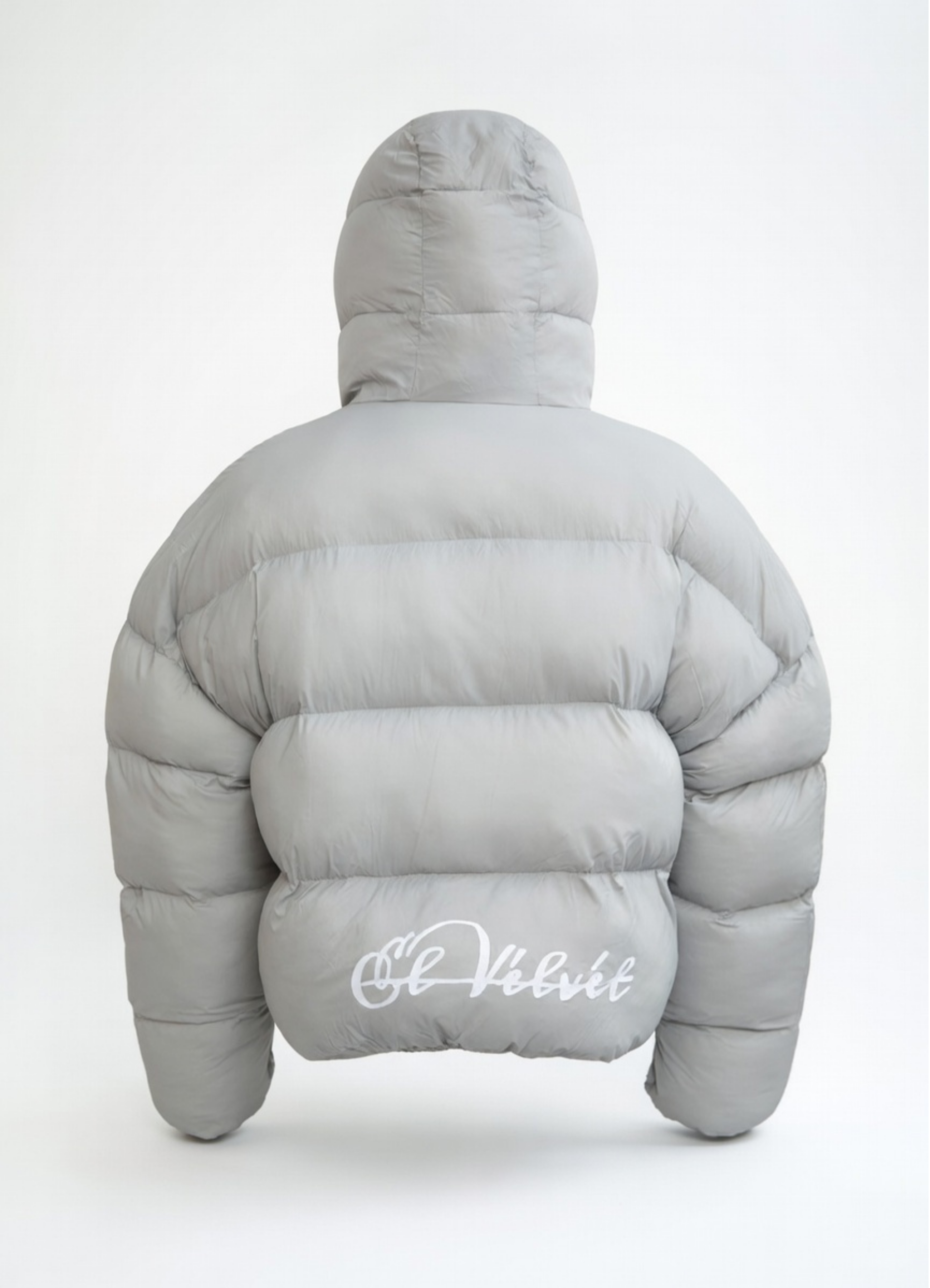 GREY SHEPHERD CROPPED BUBBLE JACKET