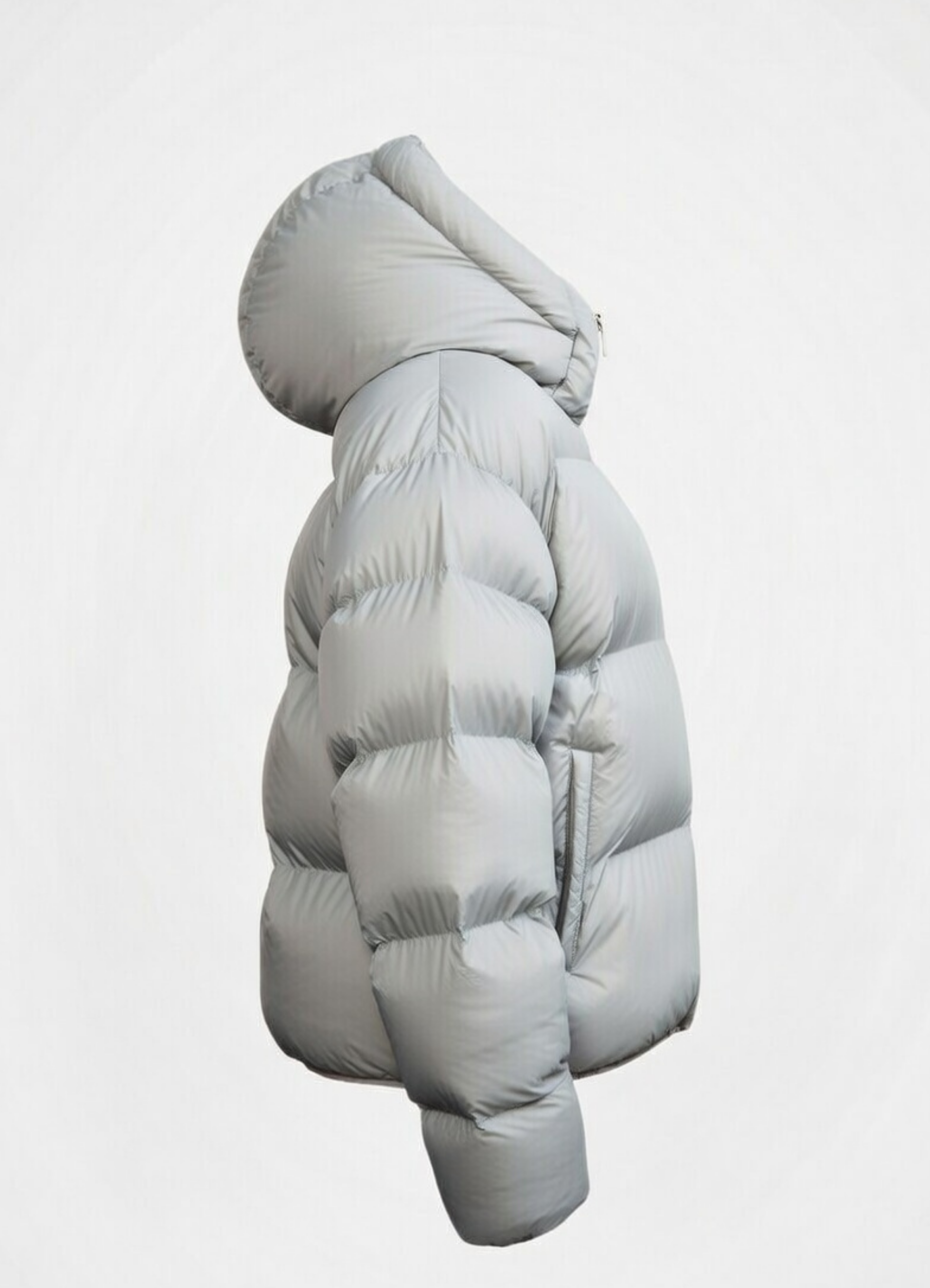 GREY SHEPHERD CROPPED BUBBLE JACKET