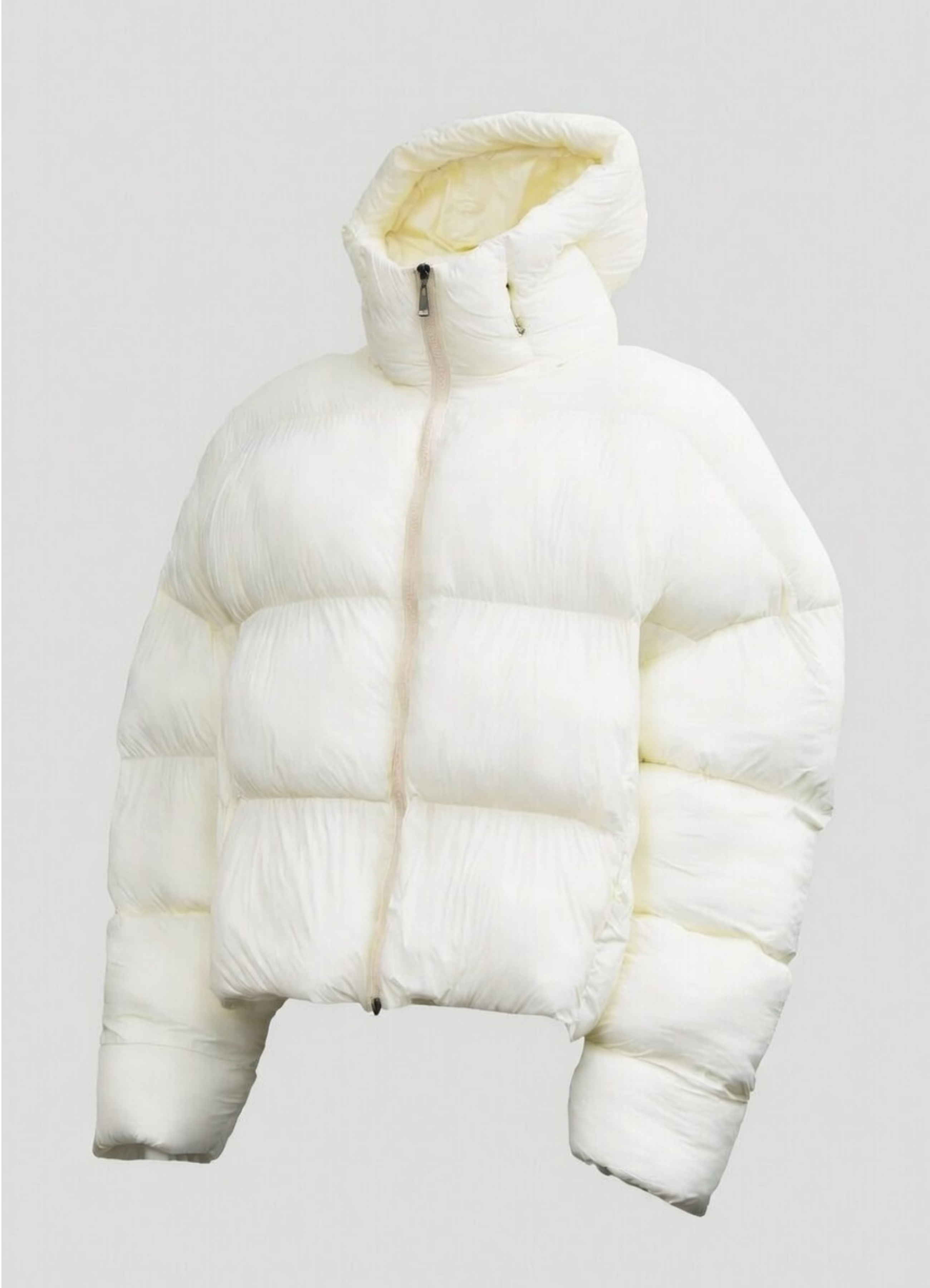 IVORY SHEPHERD CROPPED BUBBLE JACKET