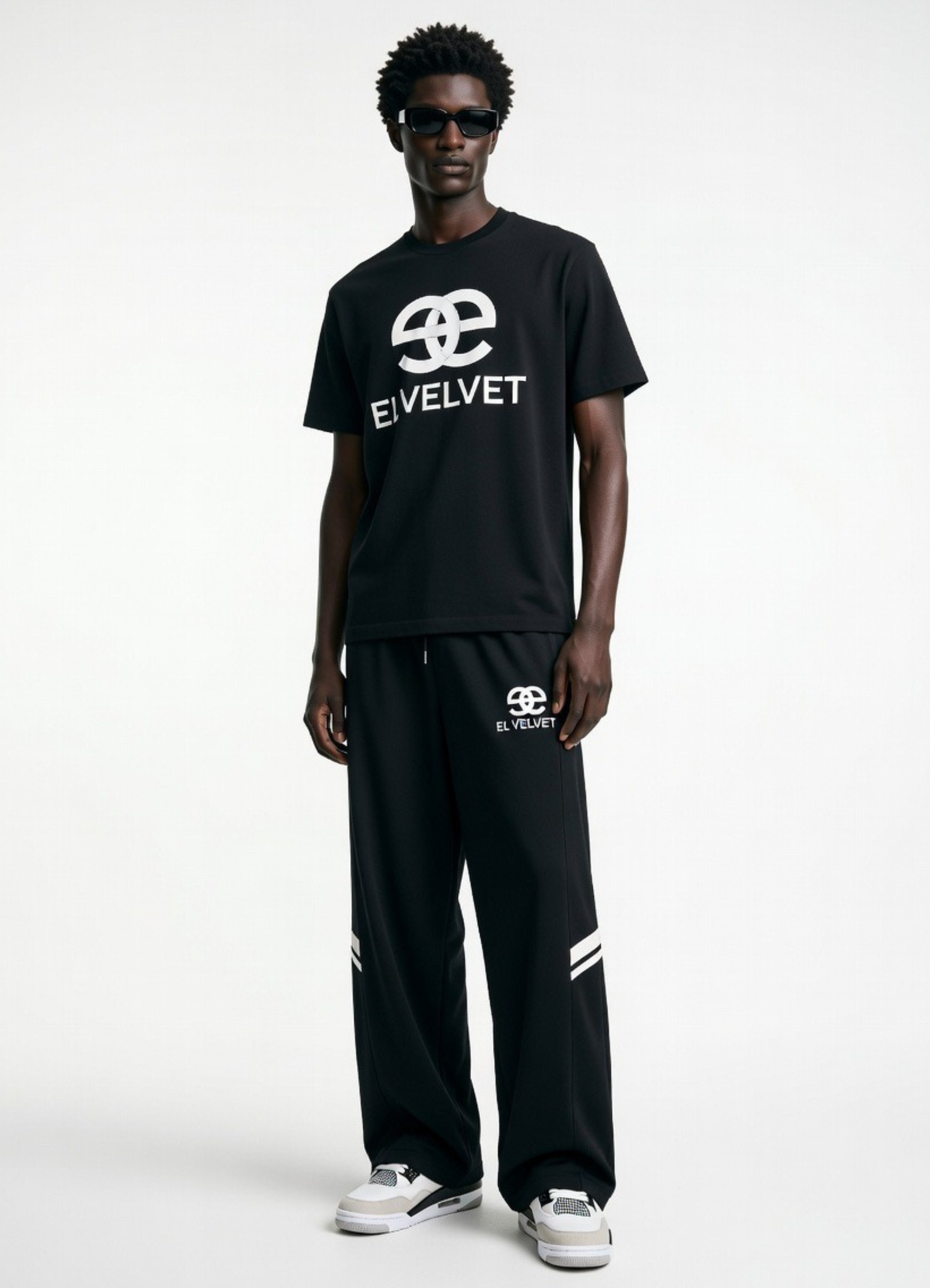 Men - Black El Velvet Elegant Basic T Shirt