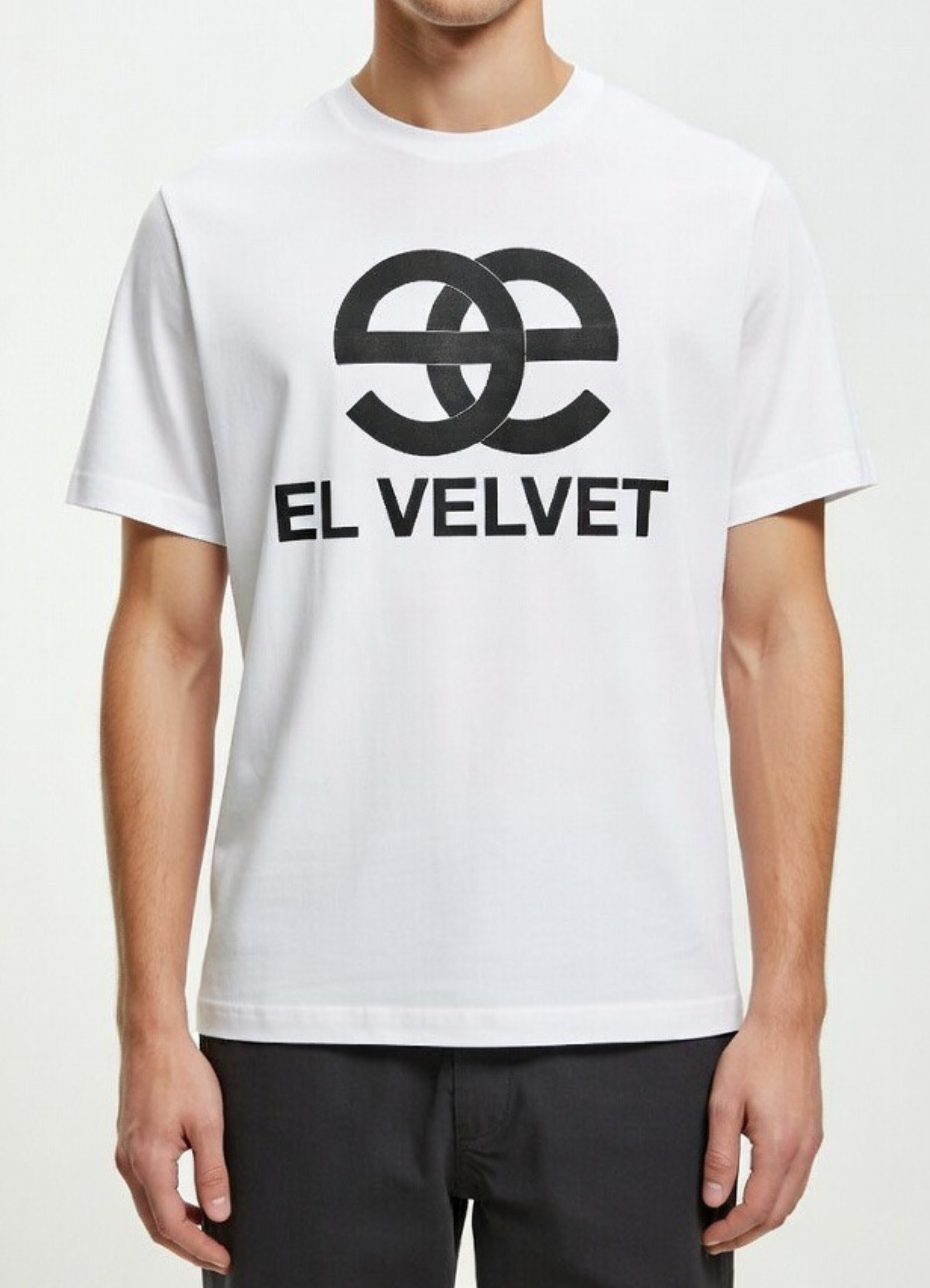 Men - White El Velvet Elegant Basic T Shirt