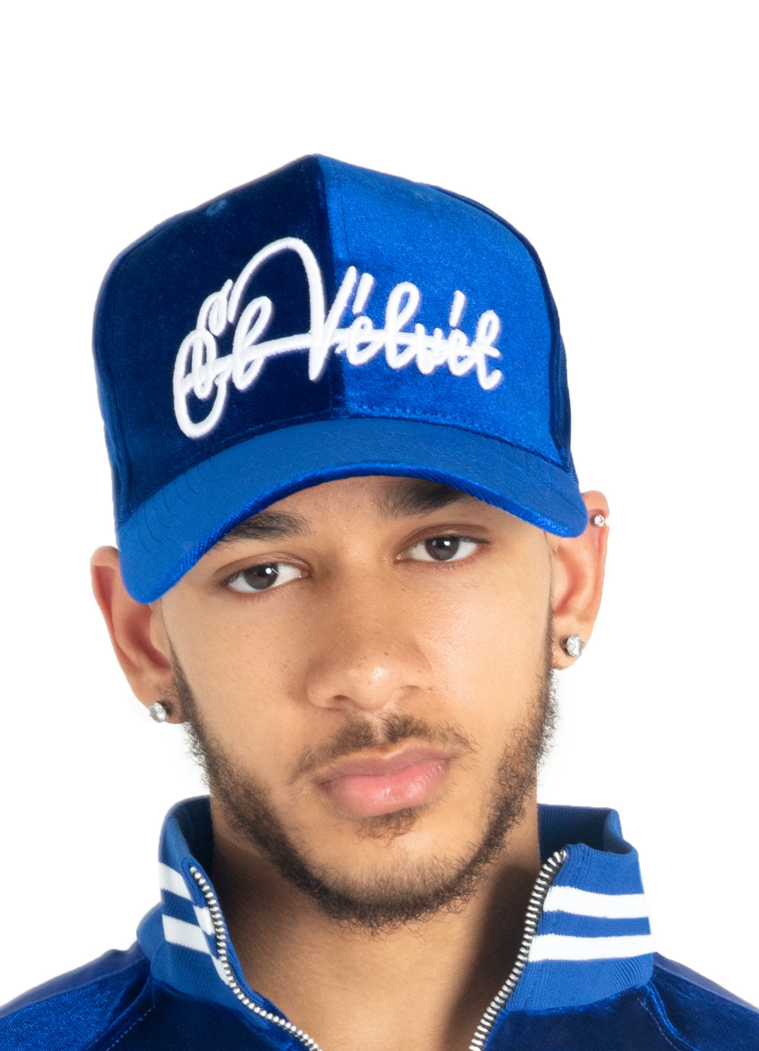 Royal Blue Velvet Cap