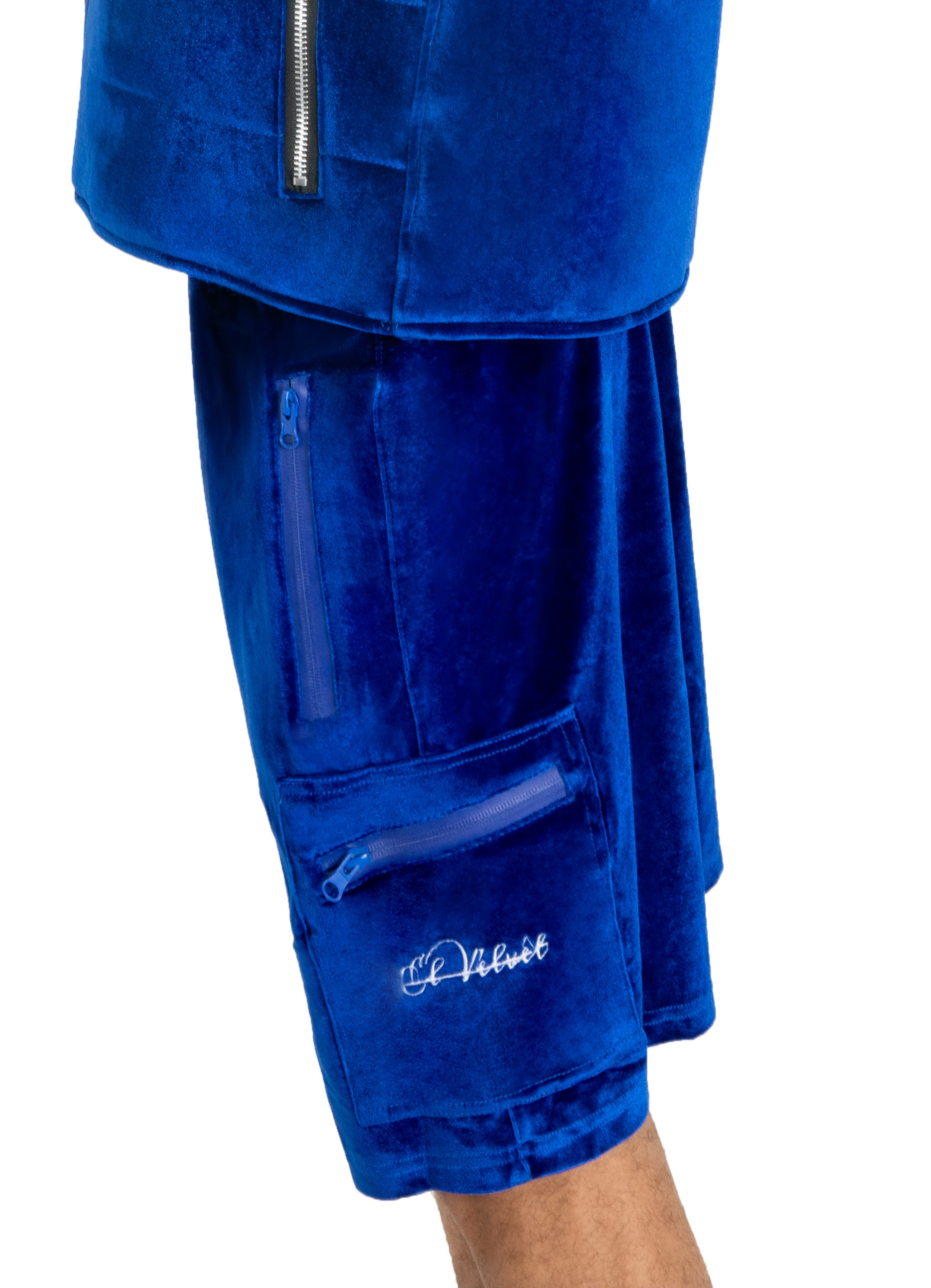 Royal Blue Velvet DAVE Full Short Set