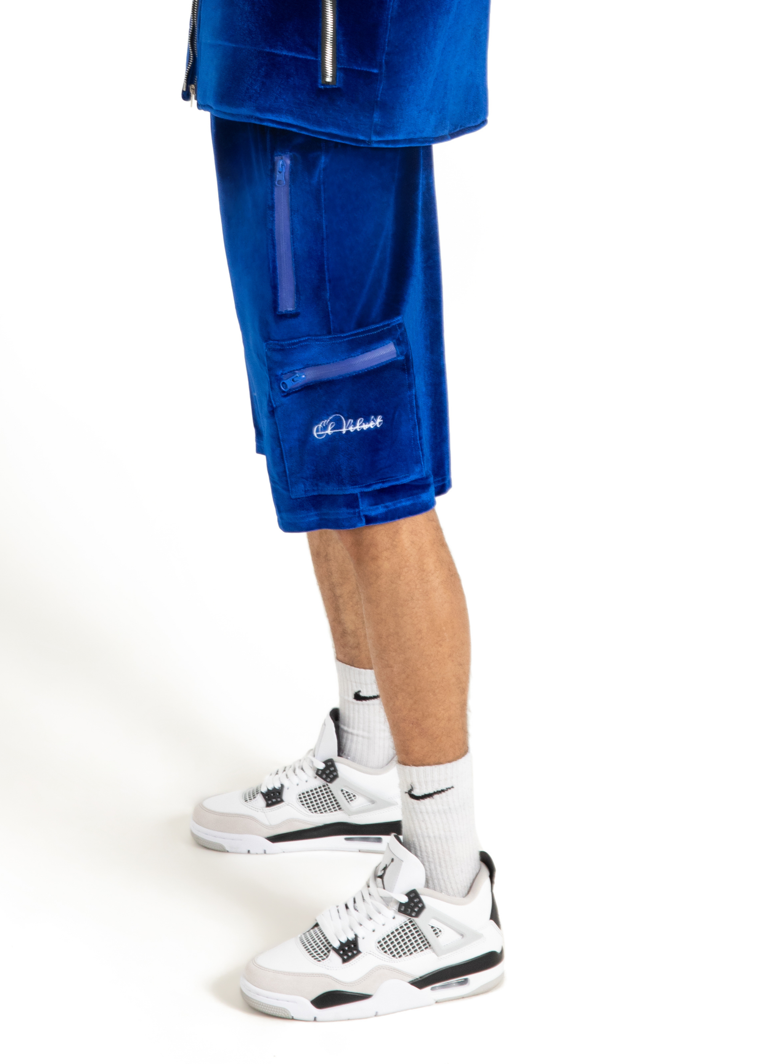 Royal Blue Velvet DAVE Full Short Set