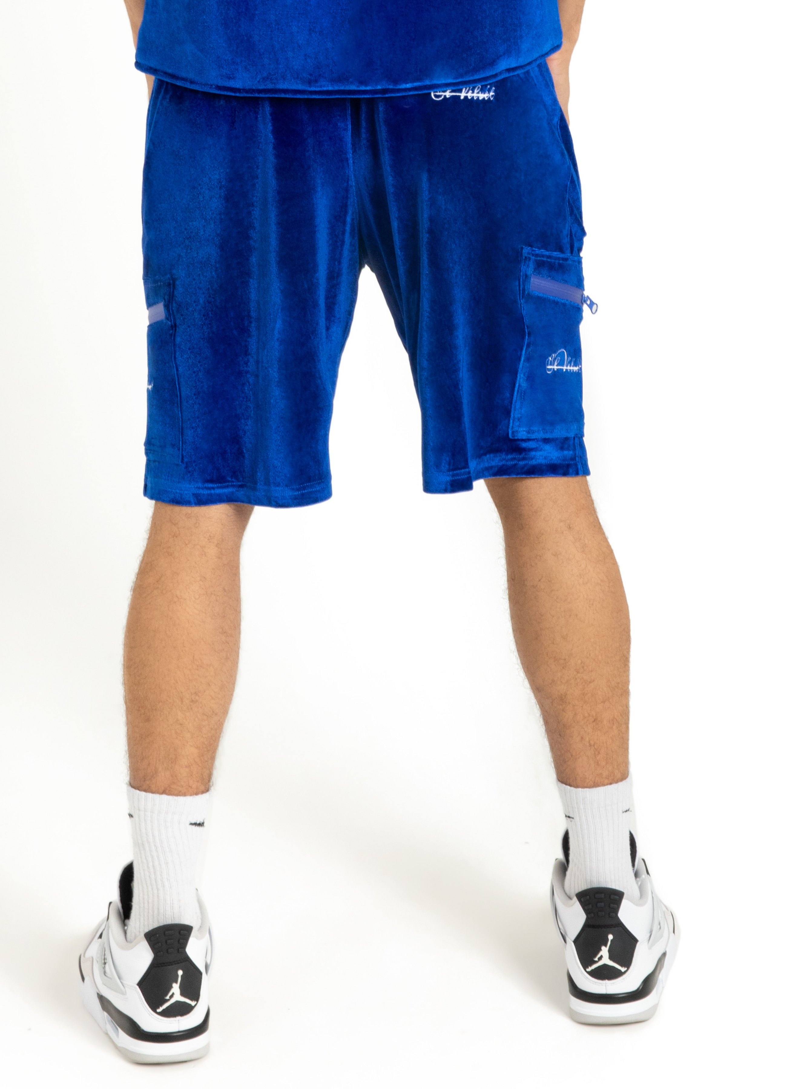 Royal Blue Velvet DAVE Full Short Set