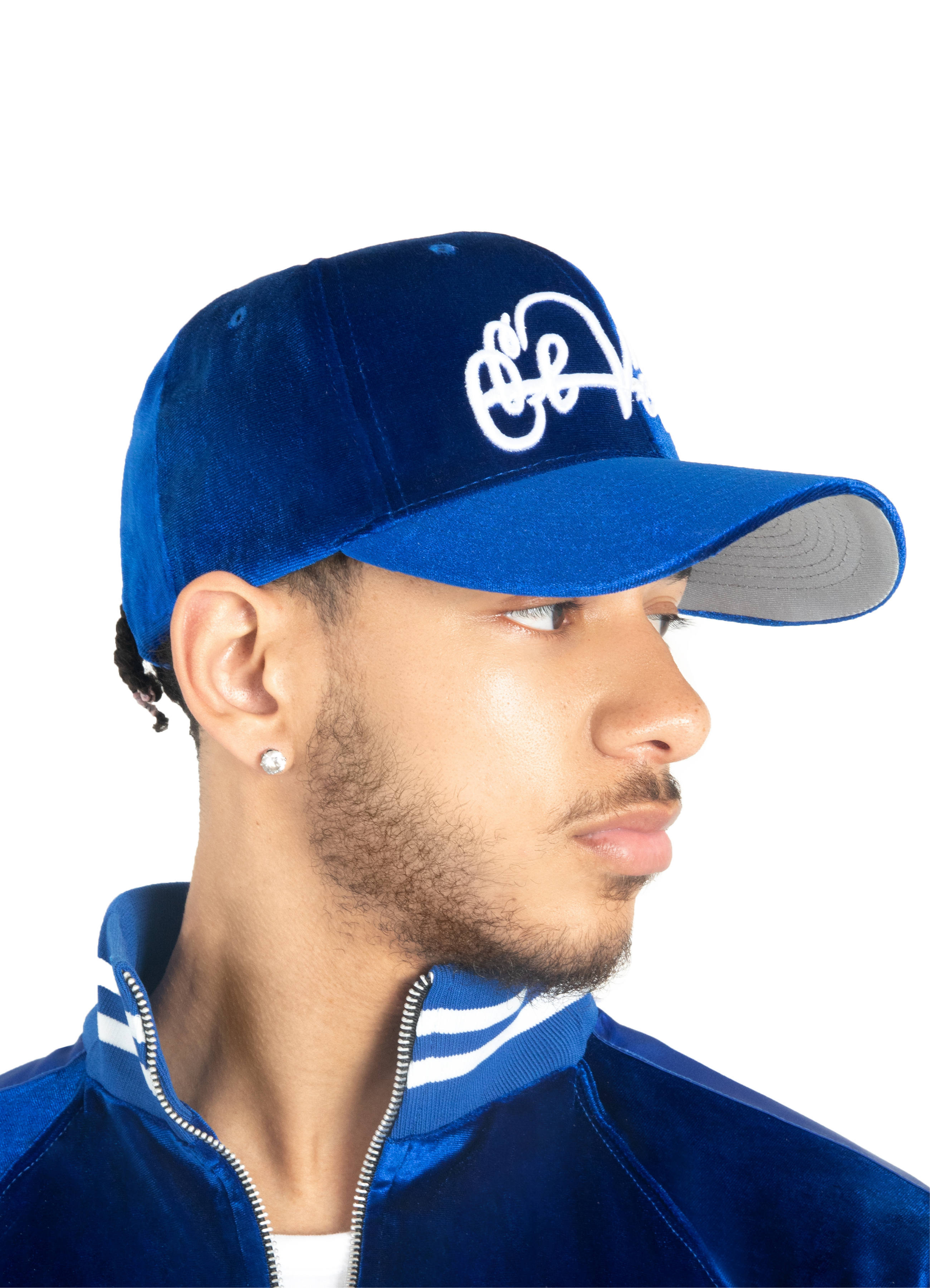 Royal Blue Velvet Cap