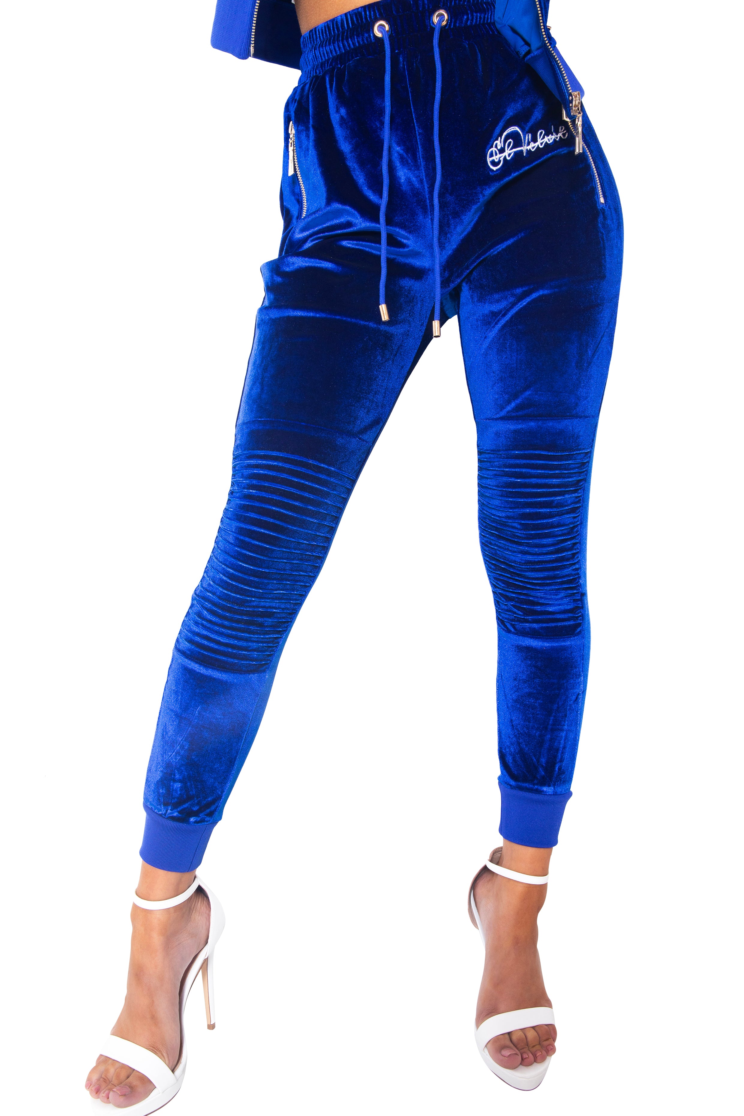 Women's Royal Blue Vélvét - Full Tracksuit