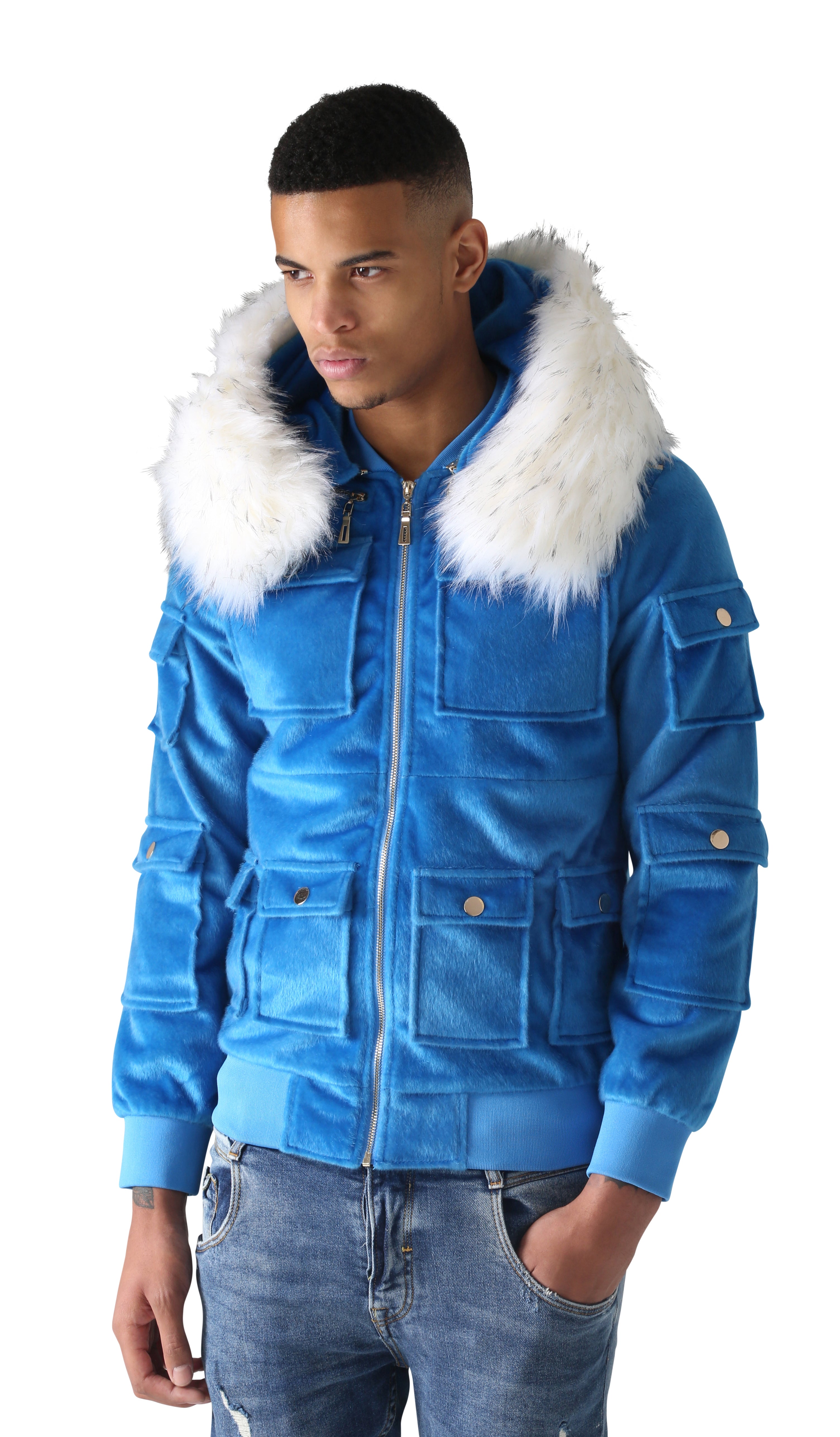 Blue Sealfur Jacket