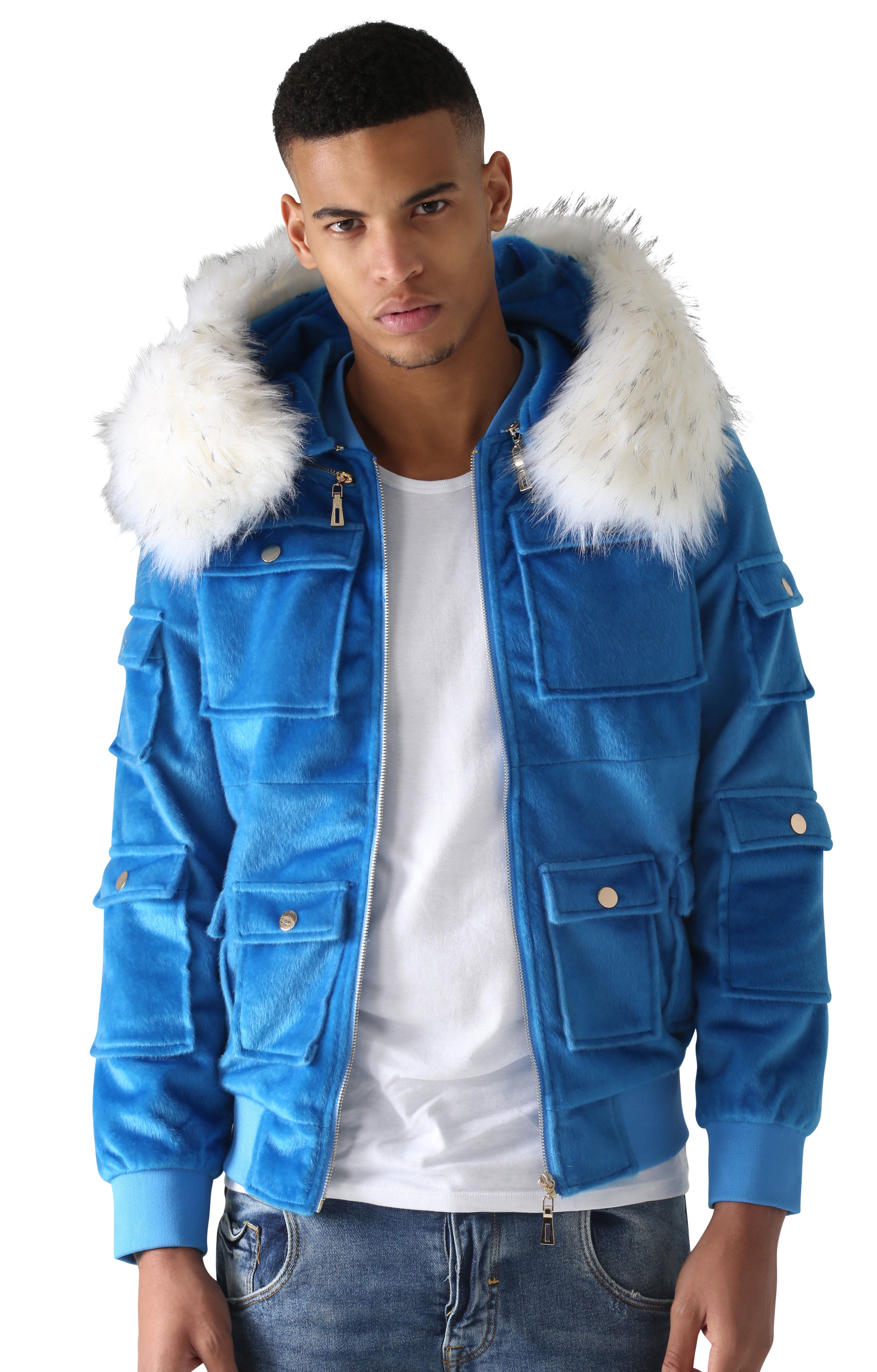 Blue Sealfur Jacket