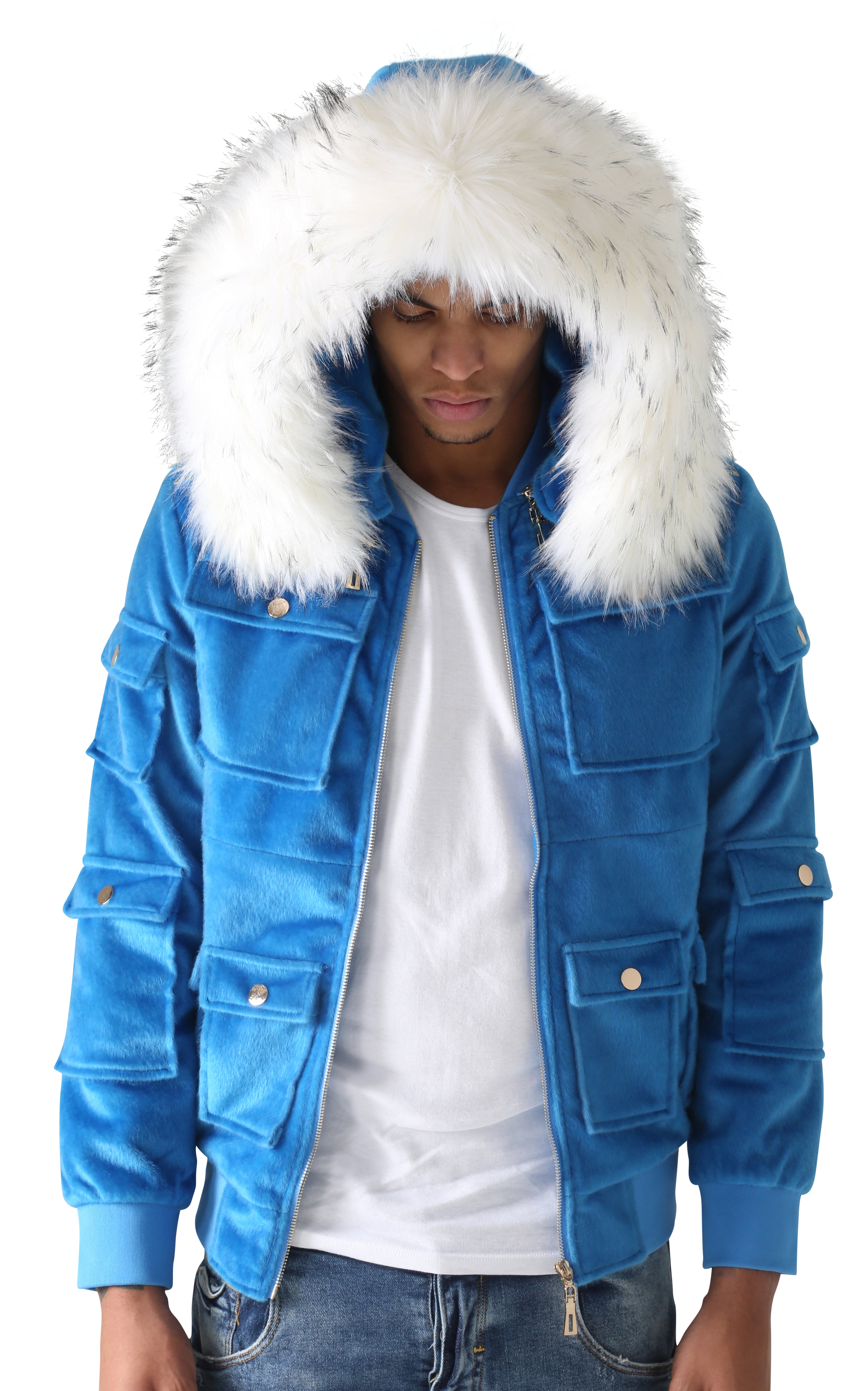 Blue Sealfur Jacket