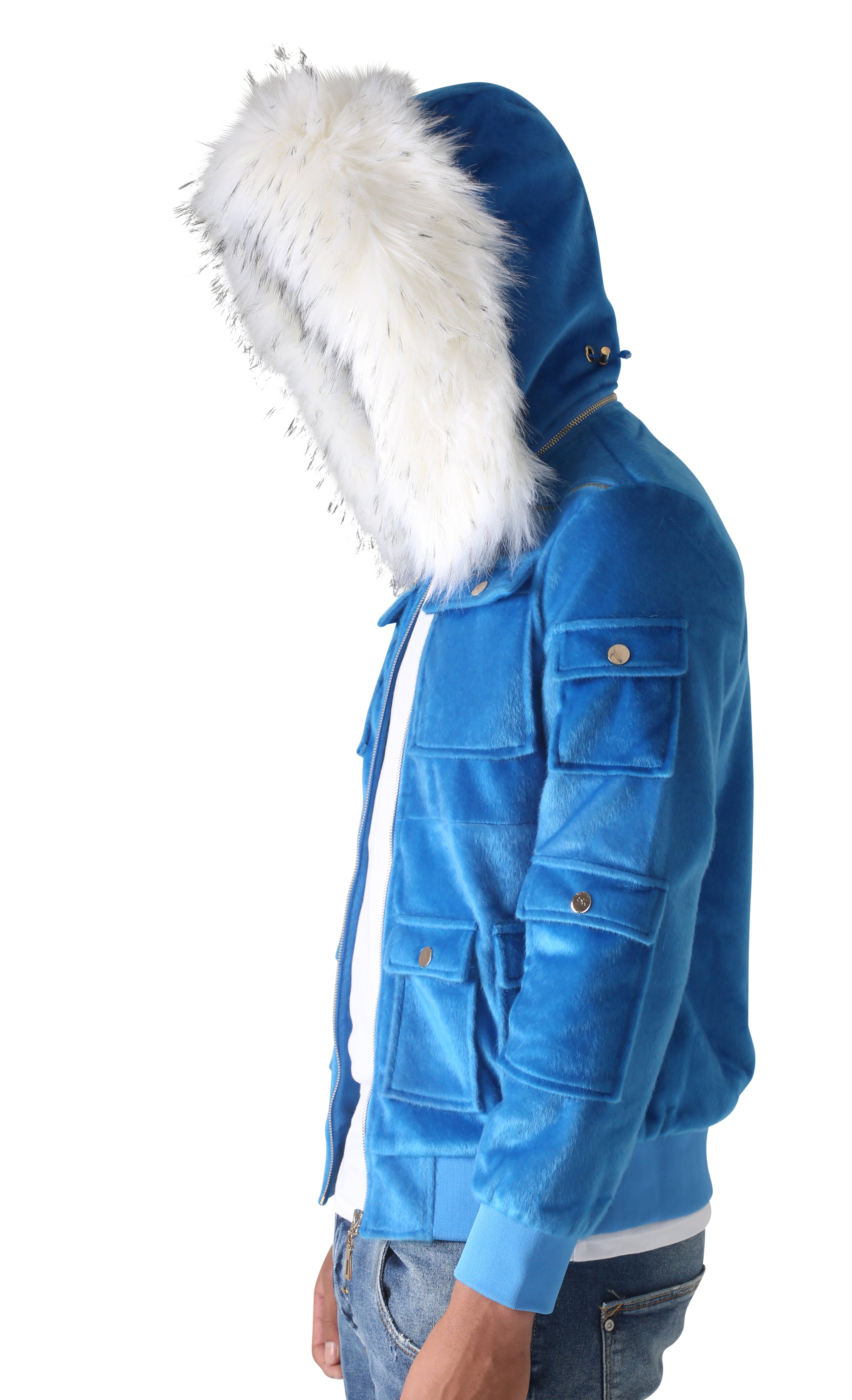 Blue Sealfur Jacket