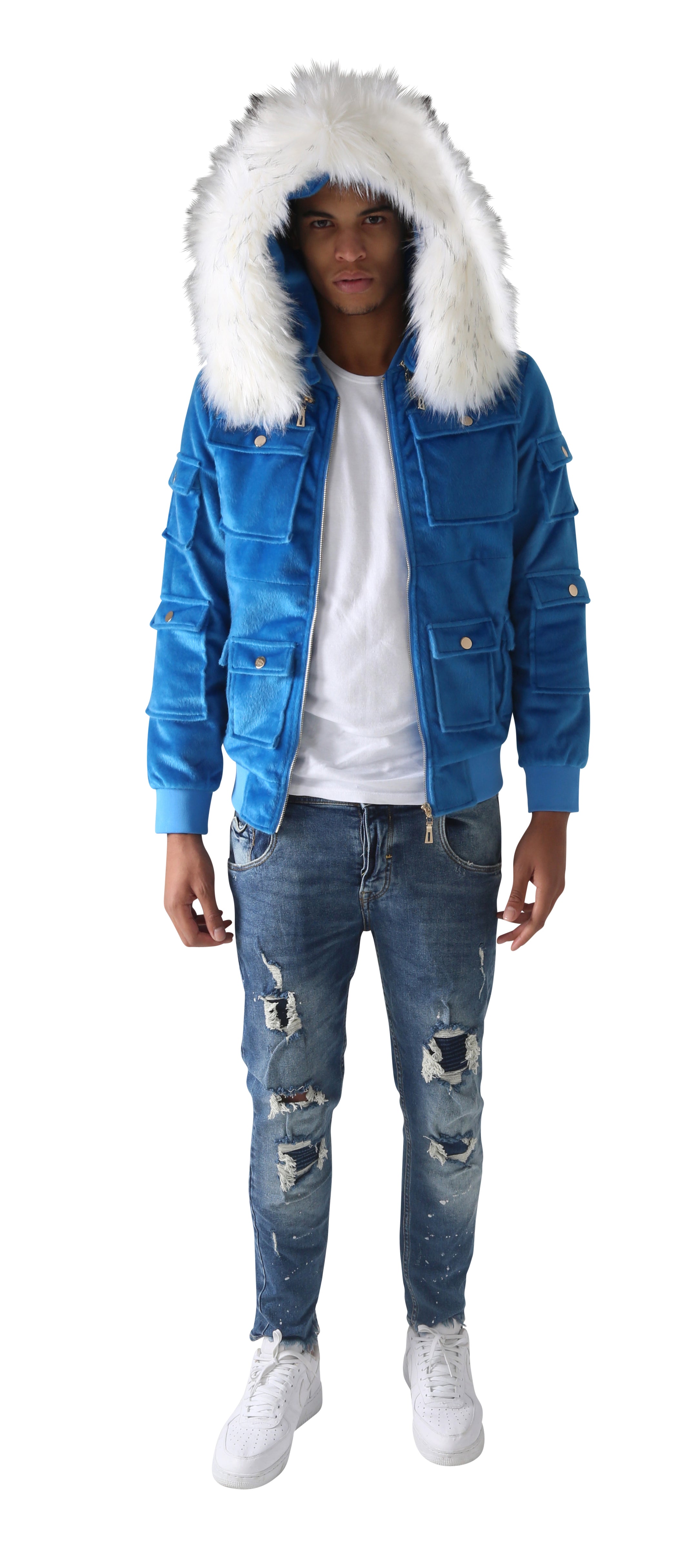 Blue Sealfur Jacket