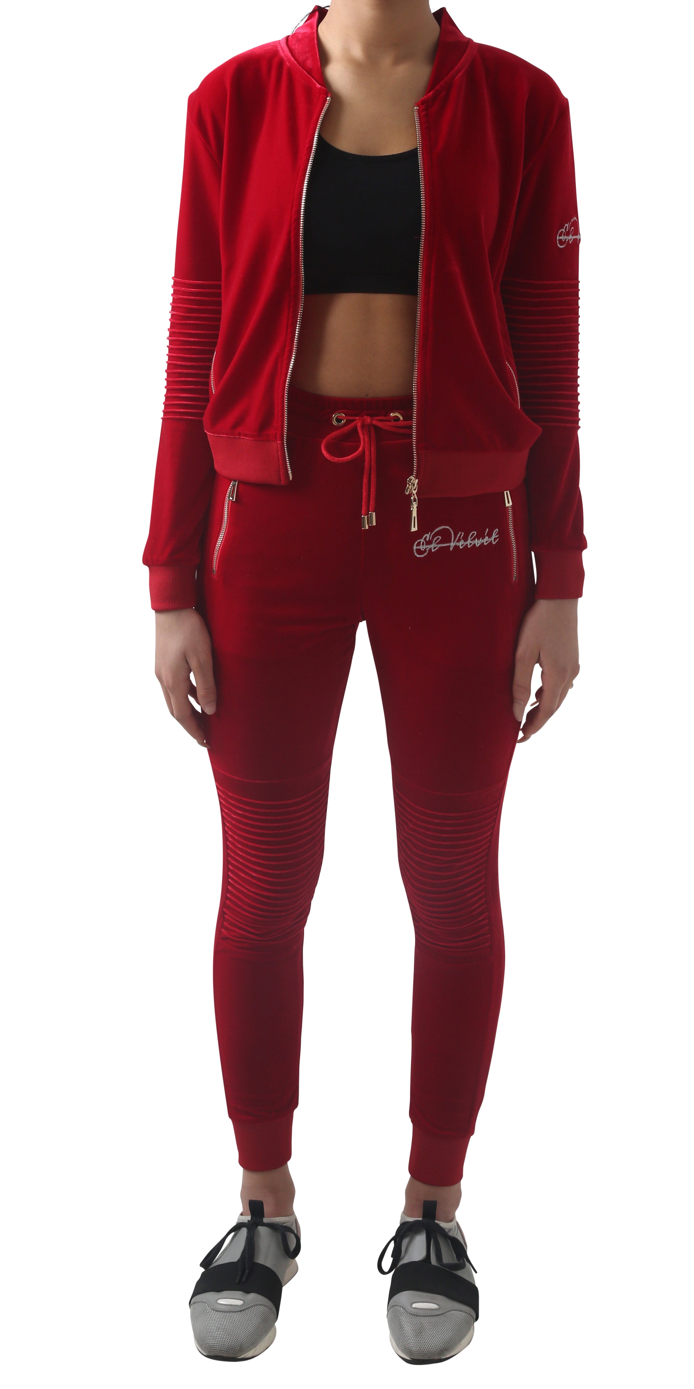 Women's Red Vélvét Women Full Tracksuit